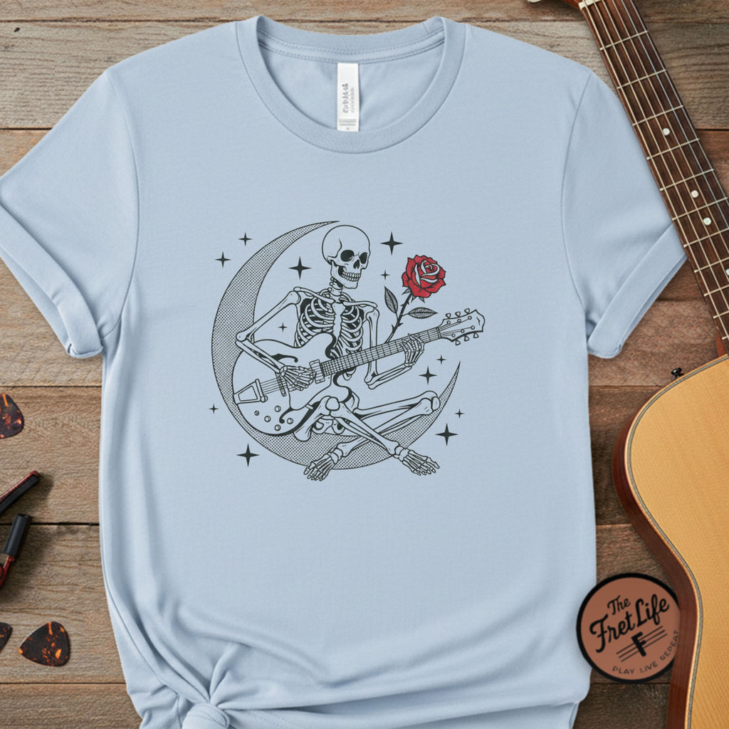 Flower Skeleton on Moon | Premium Tee
