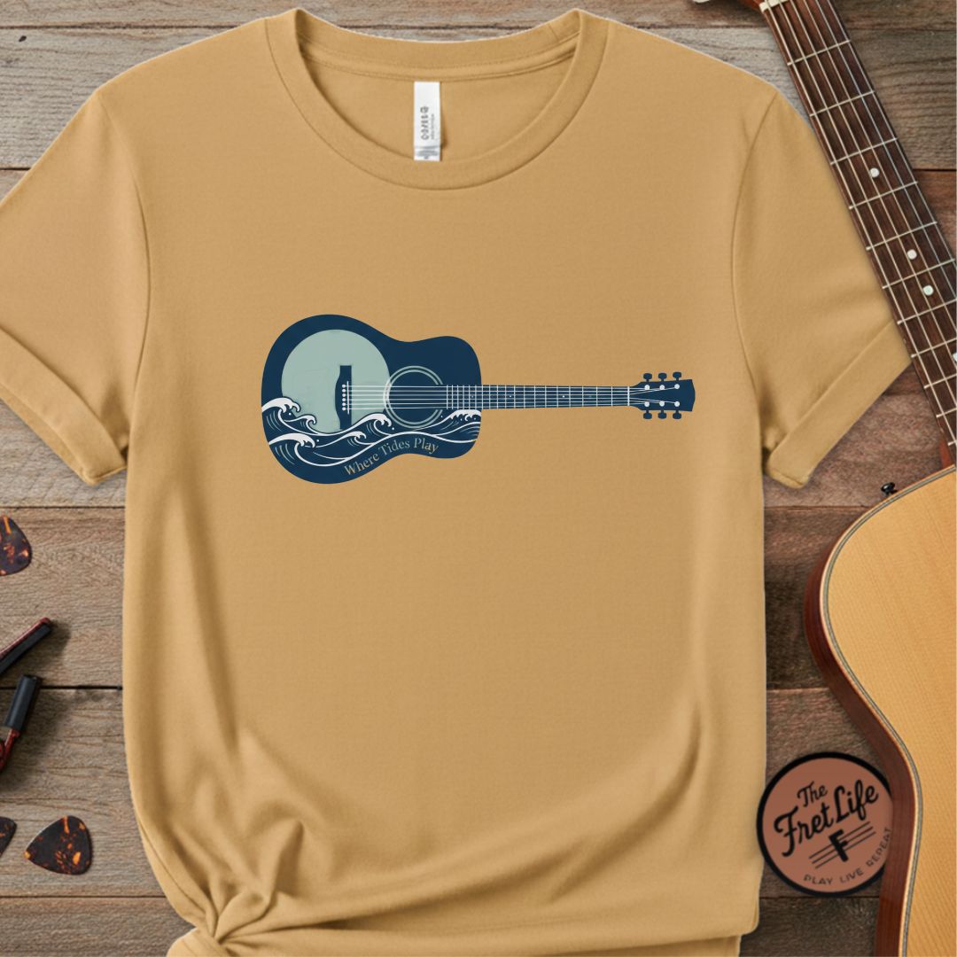 "Where Tides Play" Signature Tee | Moonlit Wave Design