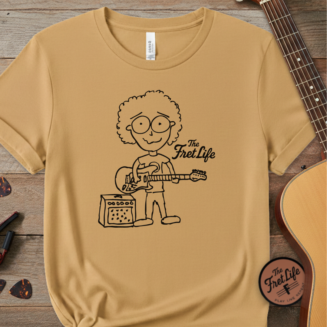 "Electric Eyeball Rocker" Tee: Unplugged & Unhinged Guitarist Graphic