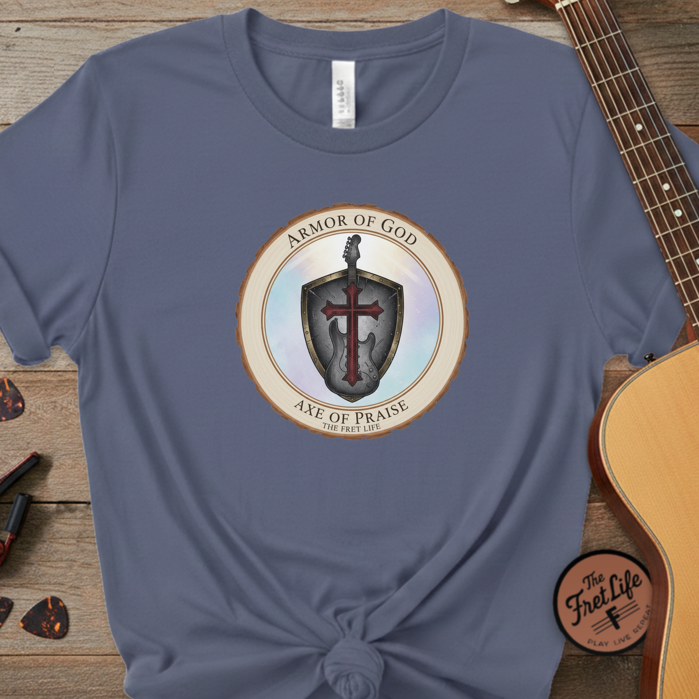 Armor of God T-Shirt | Ephesians 6 Christian Guitarist Tee