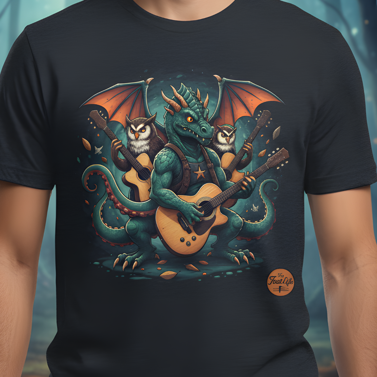 Dragon's Chord: Epic Guitar Tee