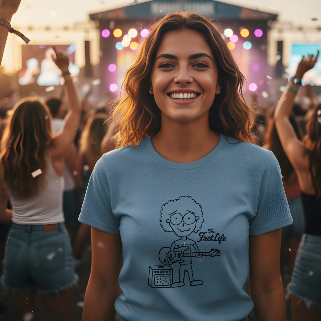 "Electric Eyeball Rocker" Tee: Unplugged & Unhinged Guitarist Graphic