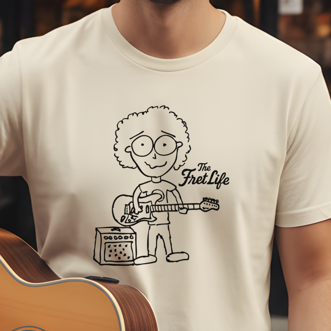 "Electric Eyeball Rocker" Tee: Unplugged & Unhinged Guitarist Graphic