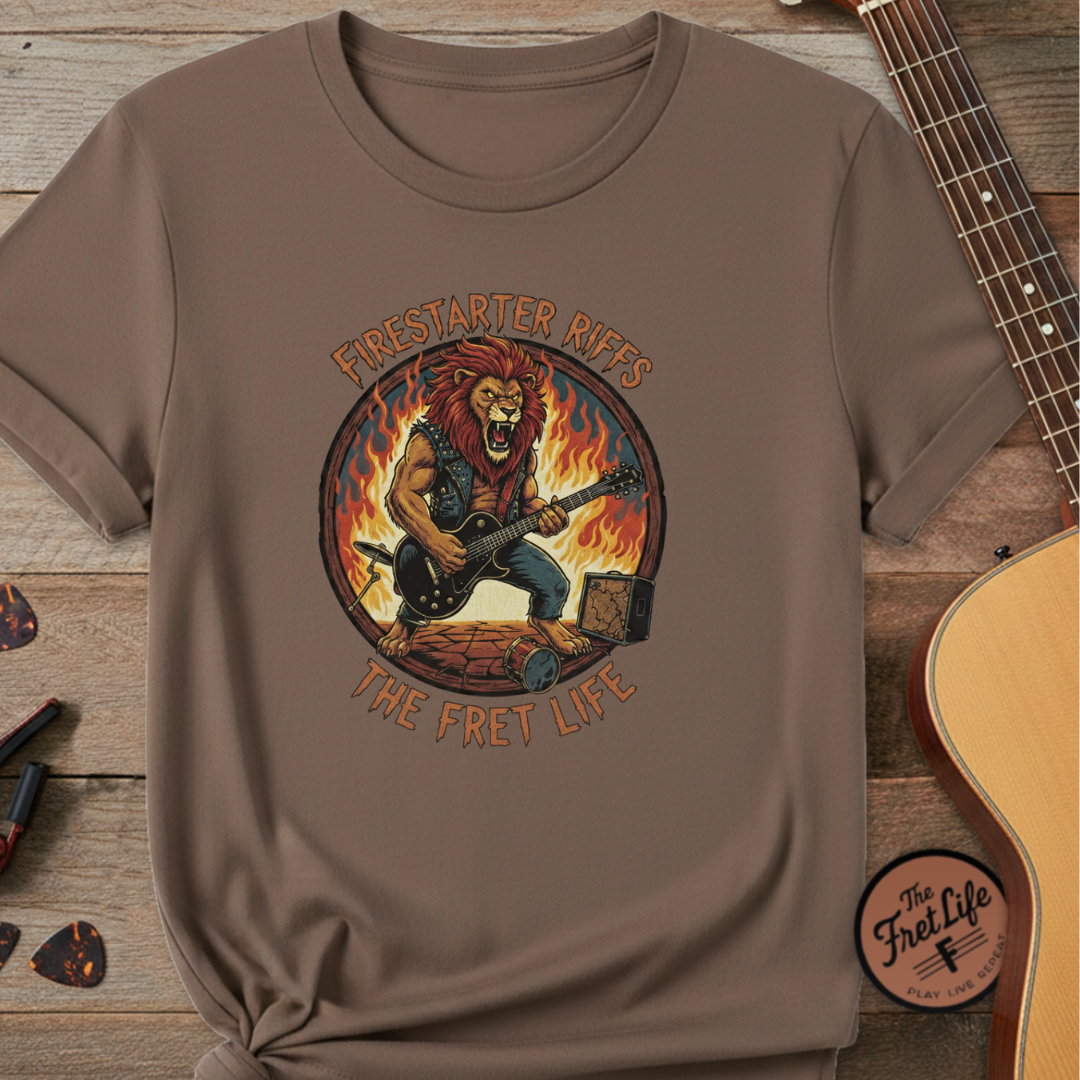 Firestarter Riffs: The Lion Rocker T-Shirt