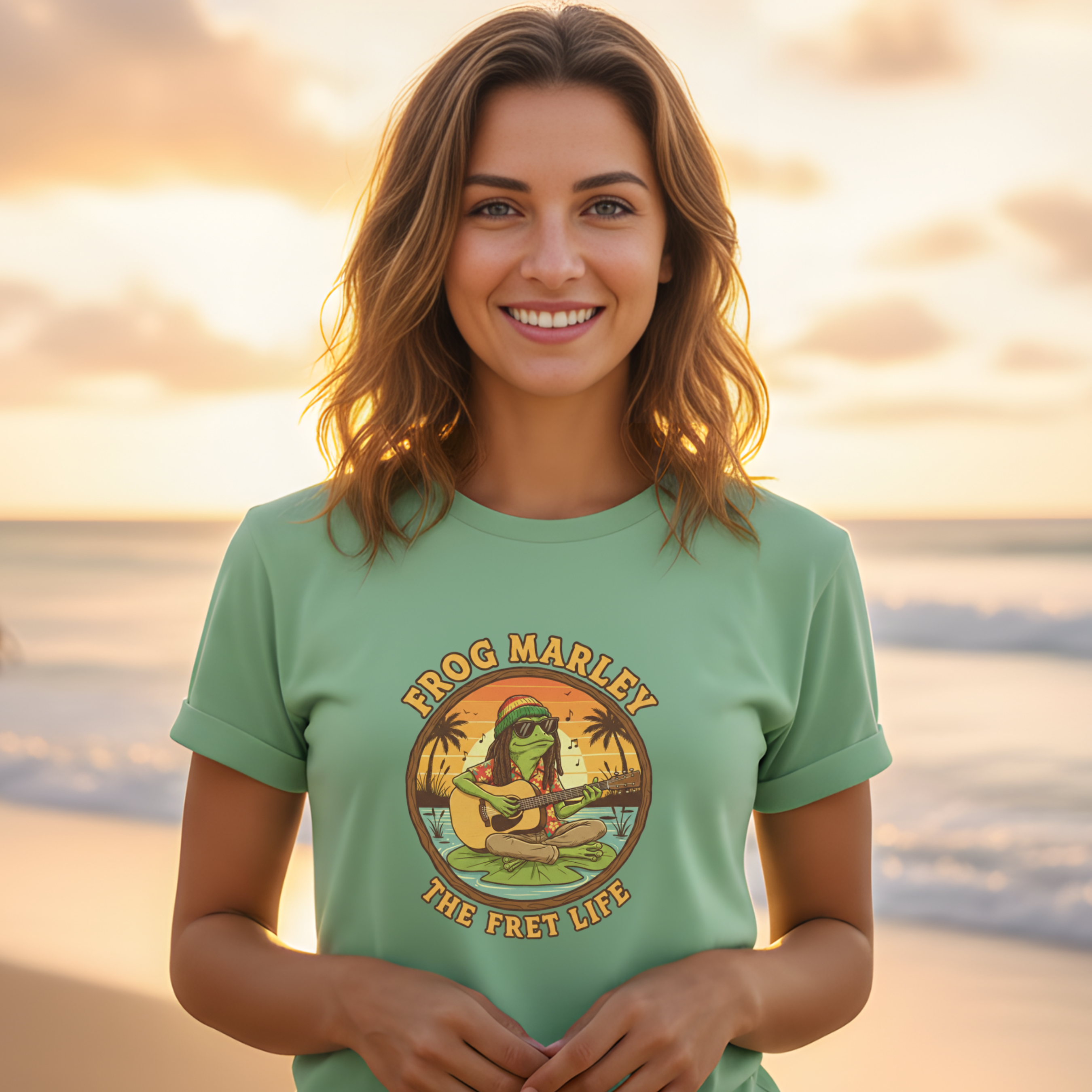 Frog Marley: Reggae Ribbit Rhythms Fret Life Tee