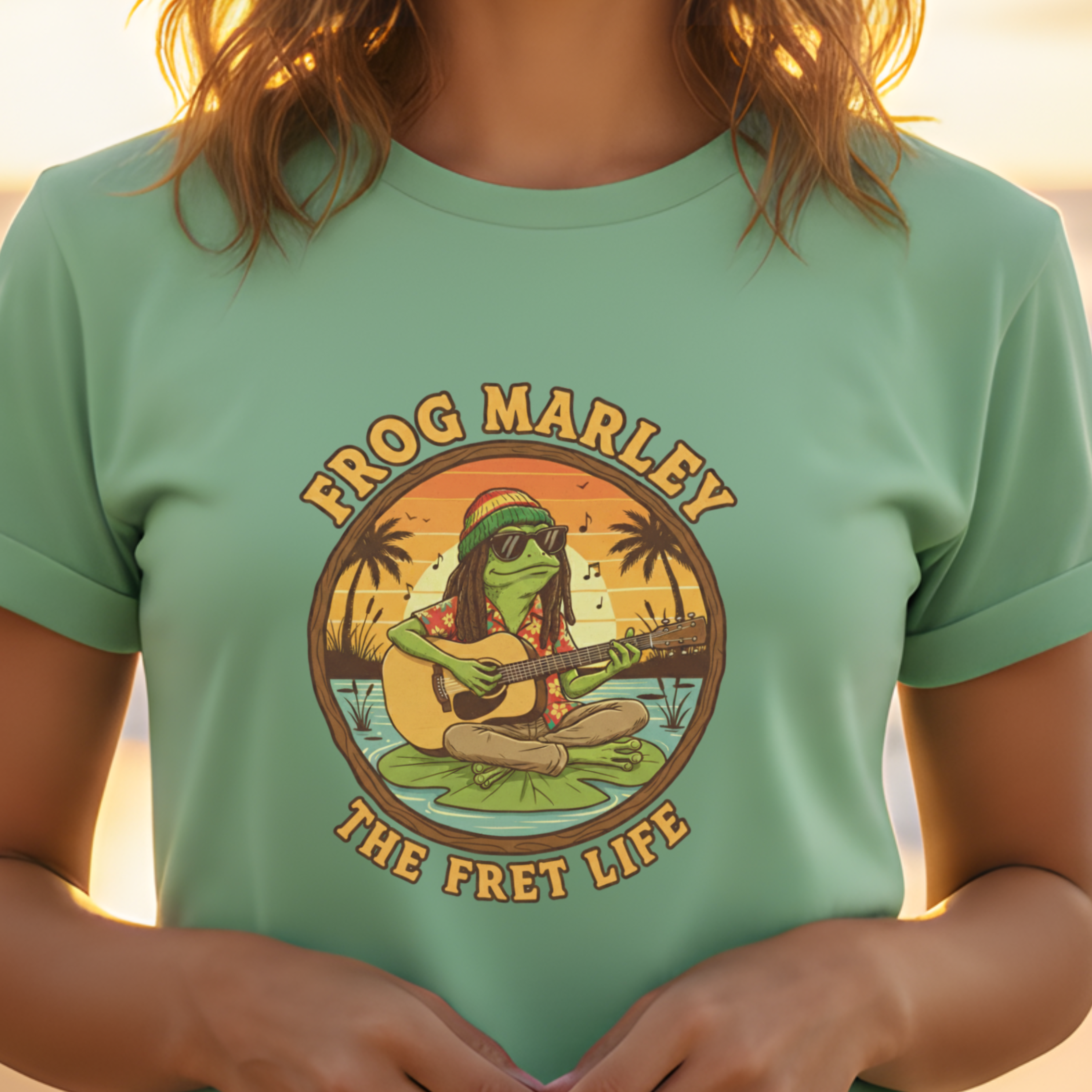 Frog Marley: Reggae Ribbit Rhythms Fret Life Tee