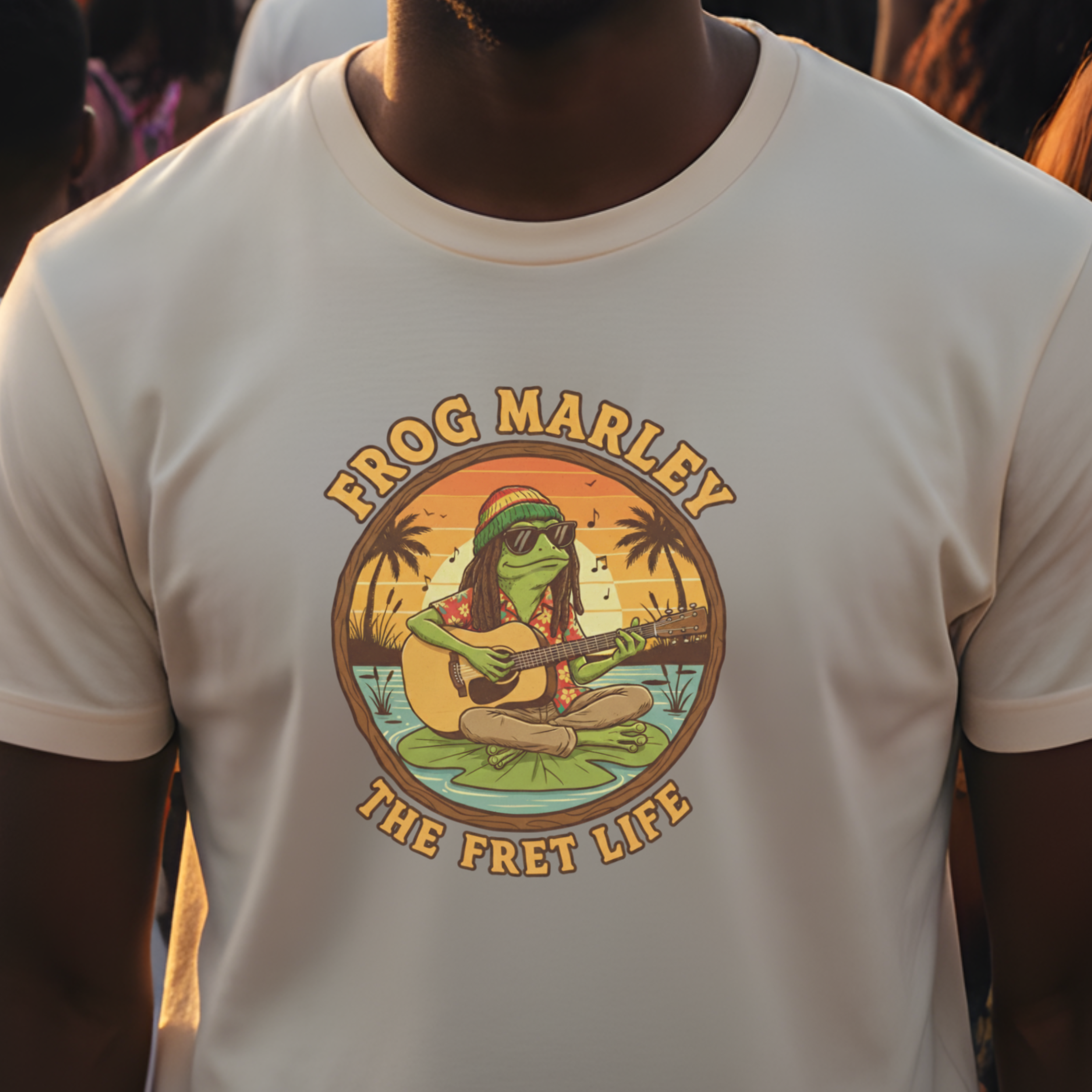 Frog Marley: Reggae Ribbit Rhythms Fret Life Tee