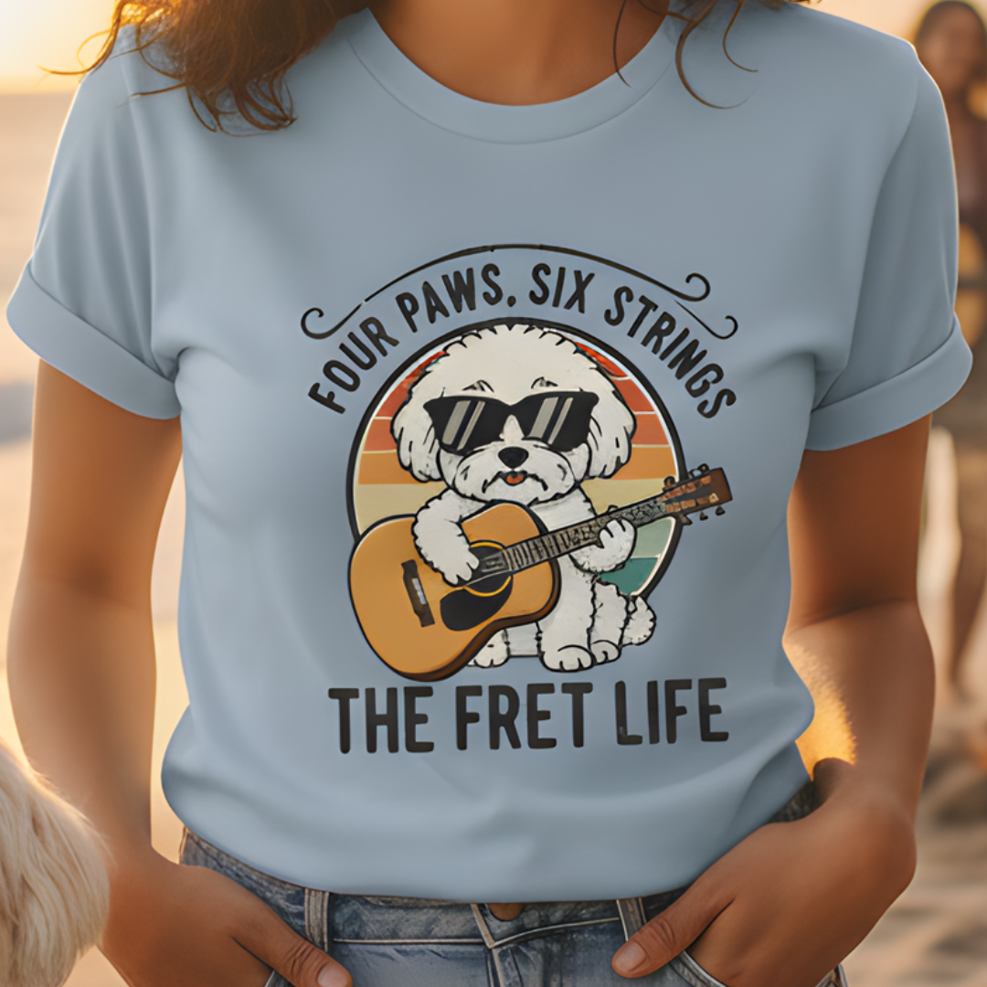 Four Paws, Six Strings: The Dog House Blues Tee