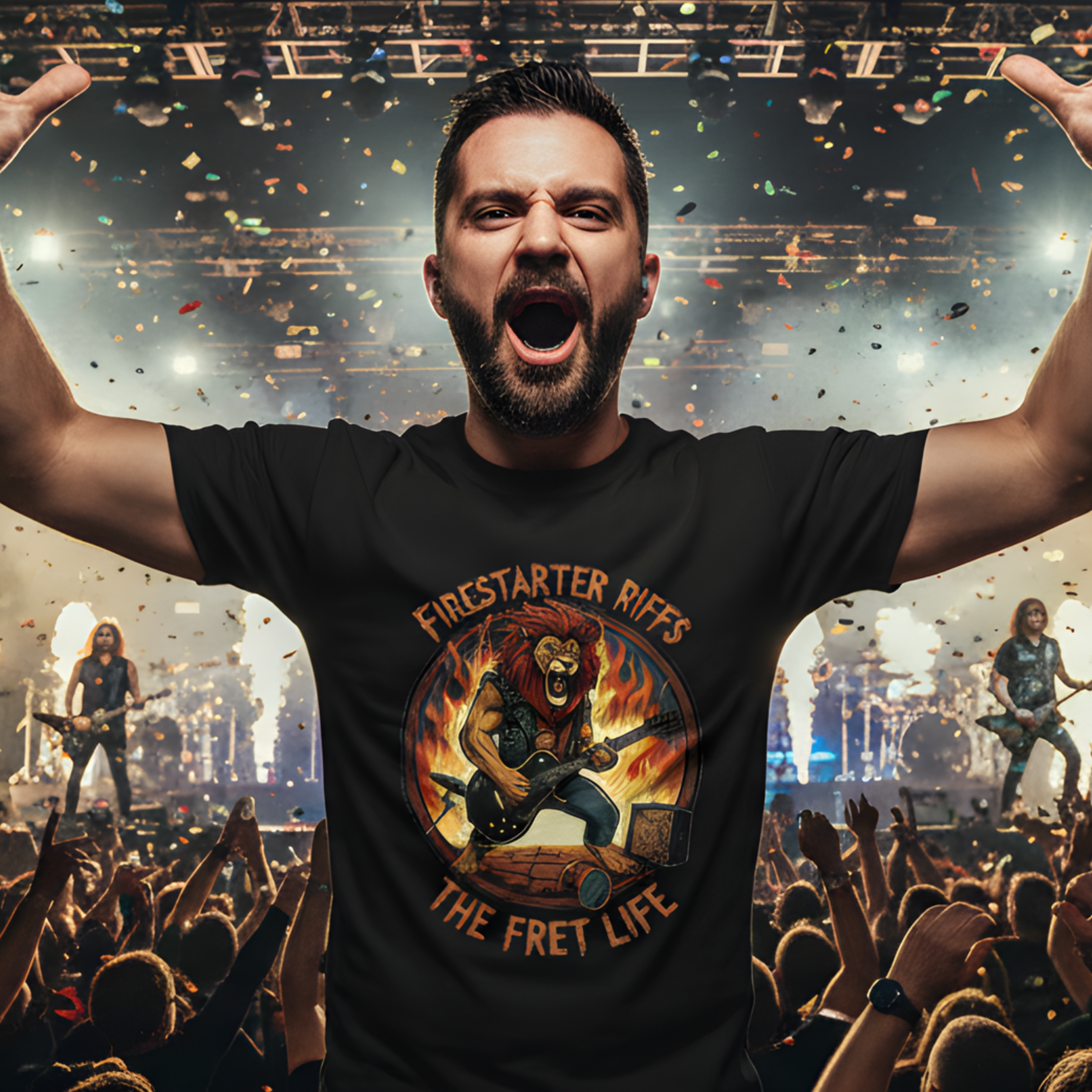 Firestarter Riffs: The Lion Rocker T-Shirt
