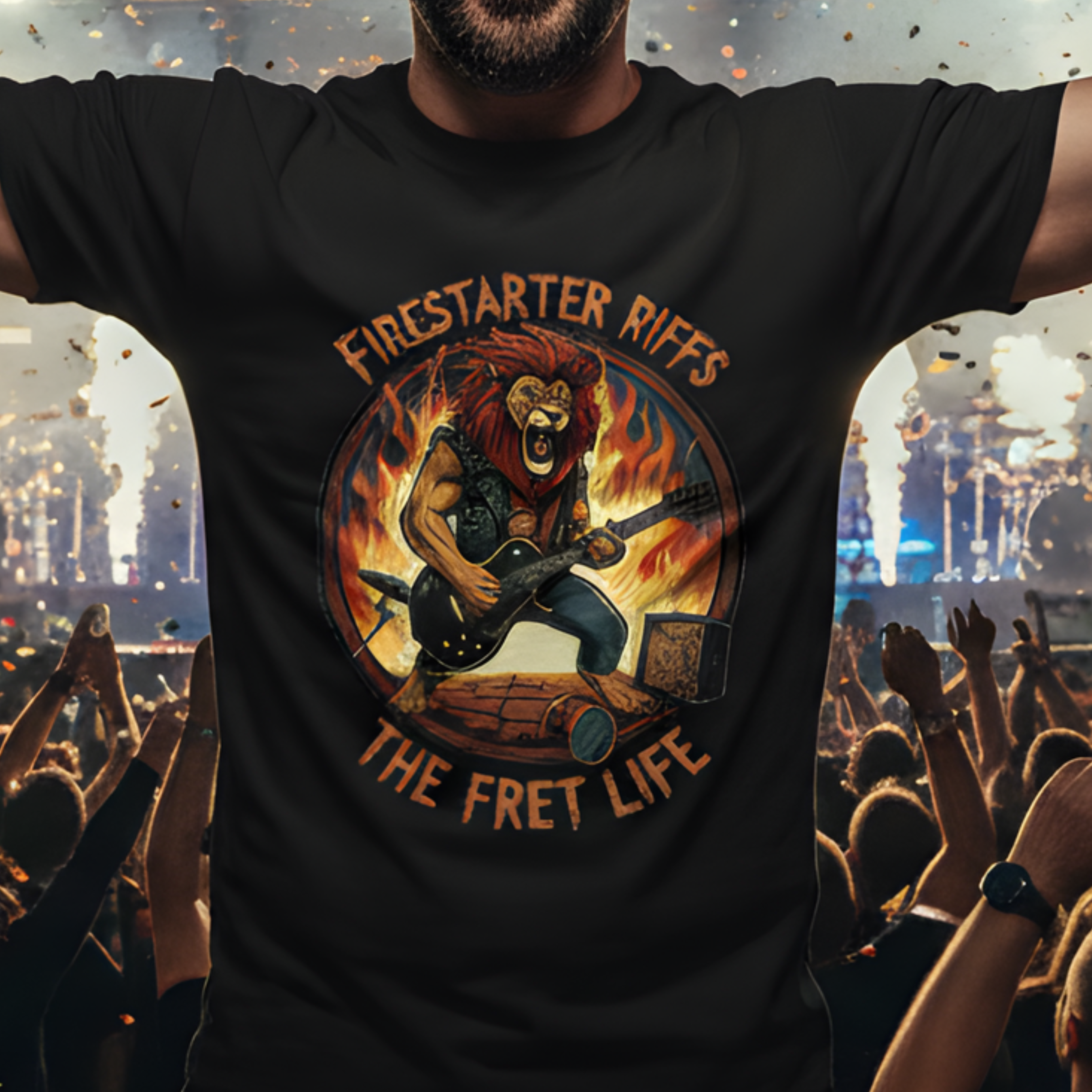 Firestarter Riffs: The Lion Rocker T-Shirt