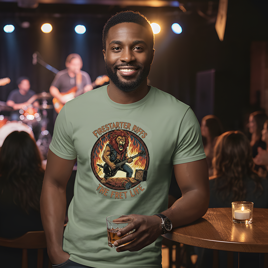 Firestarter Riffs: The Lion Rocker T-Shirt