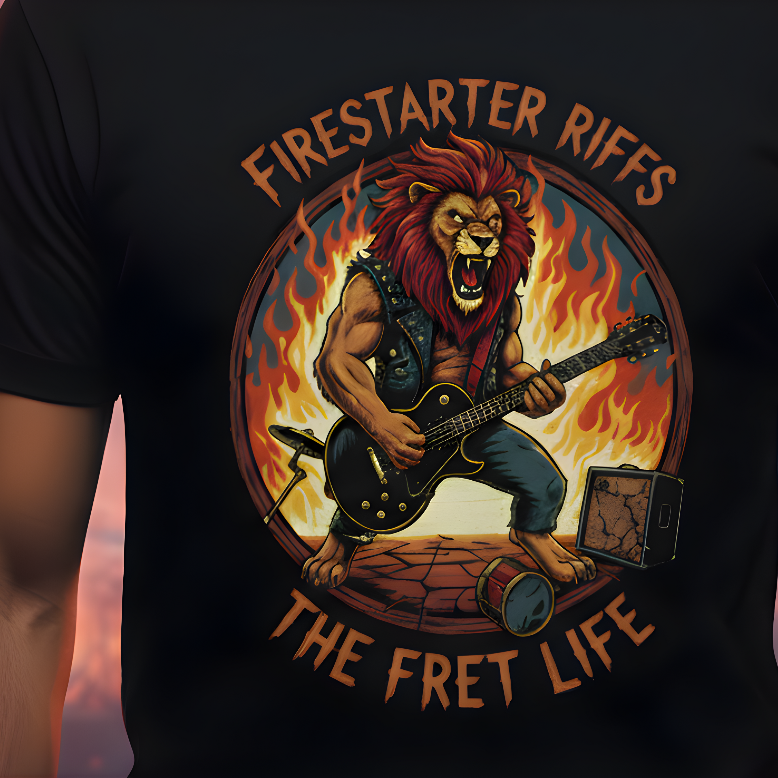 Firestarter Riffs: The Lion Rocker T-Shirt