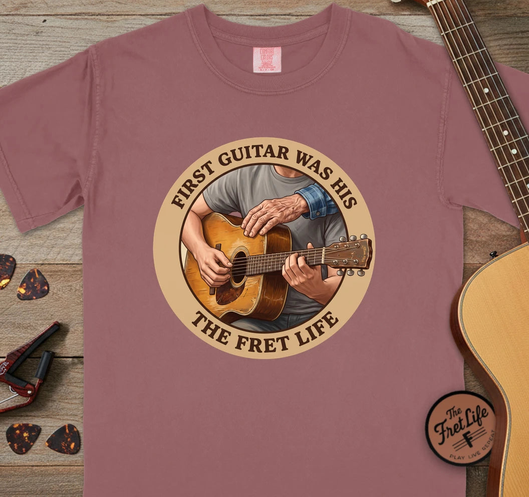 First Guitar was His T-Shirt