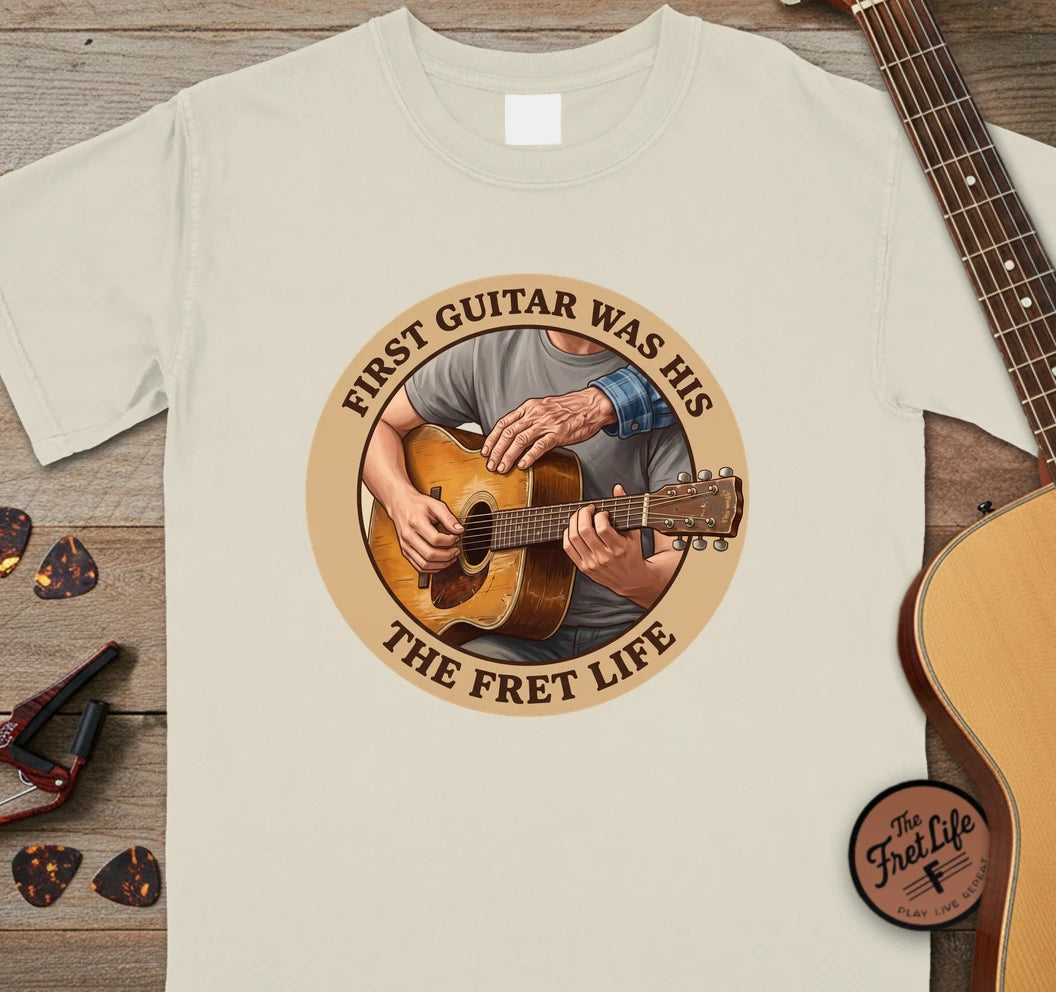 First Guitar was His T-Shirt