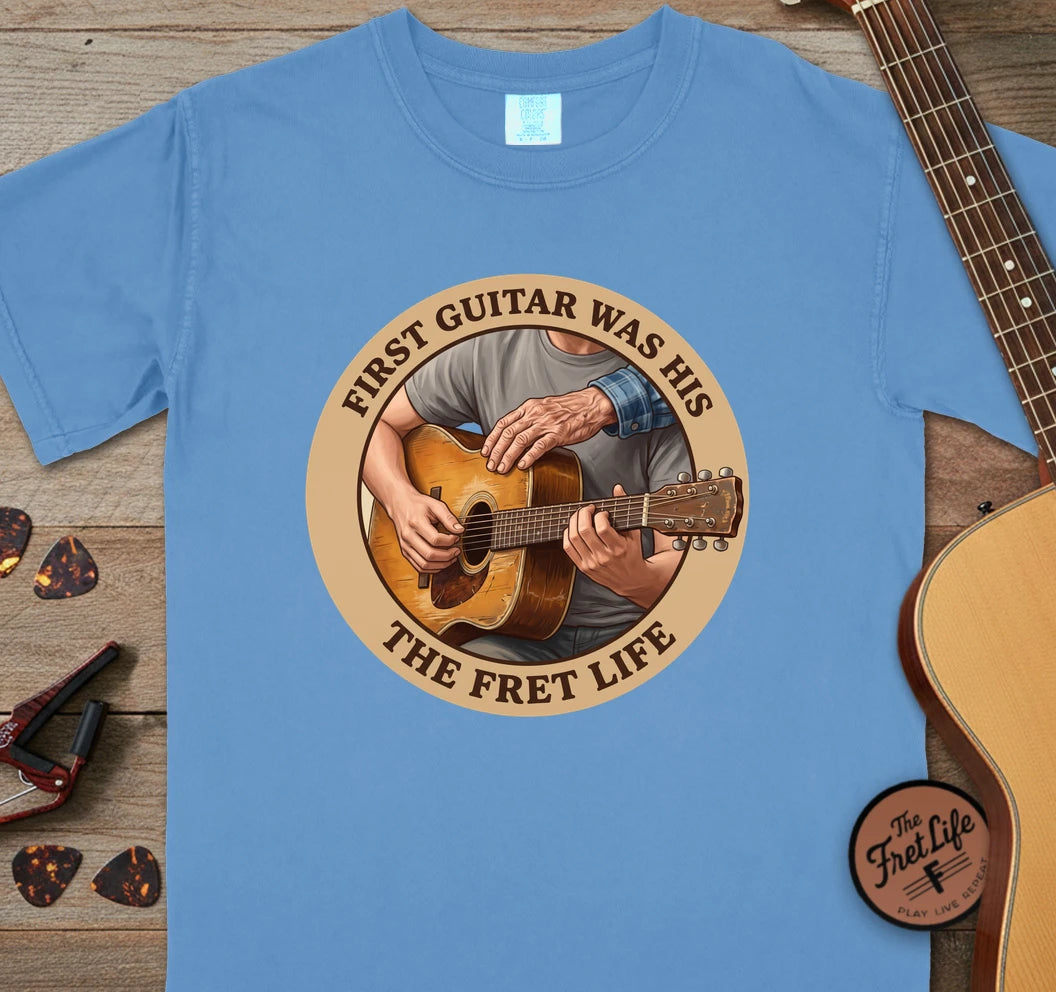 First Guitar was His T-Shirt