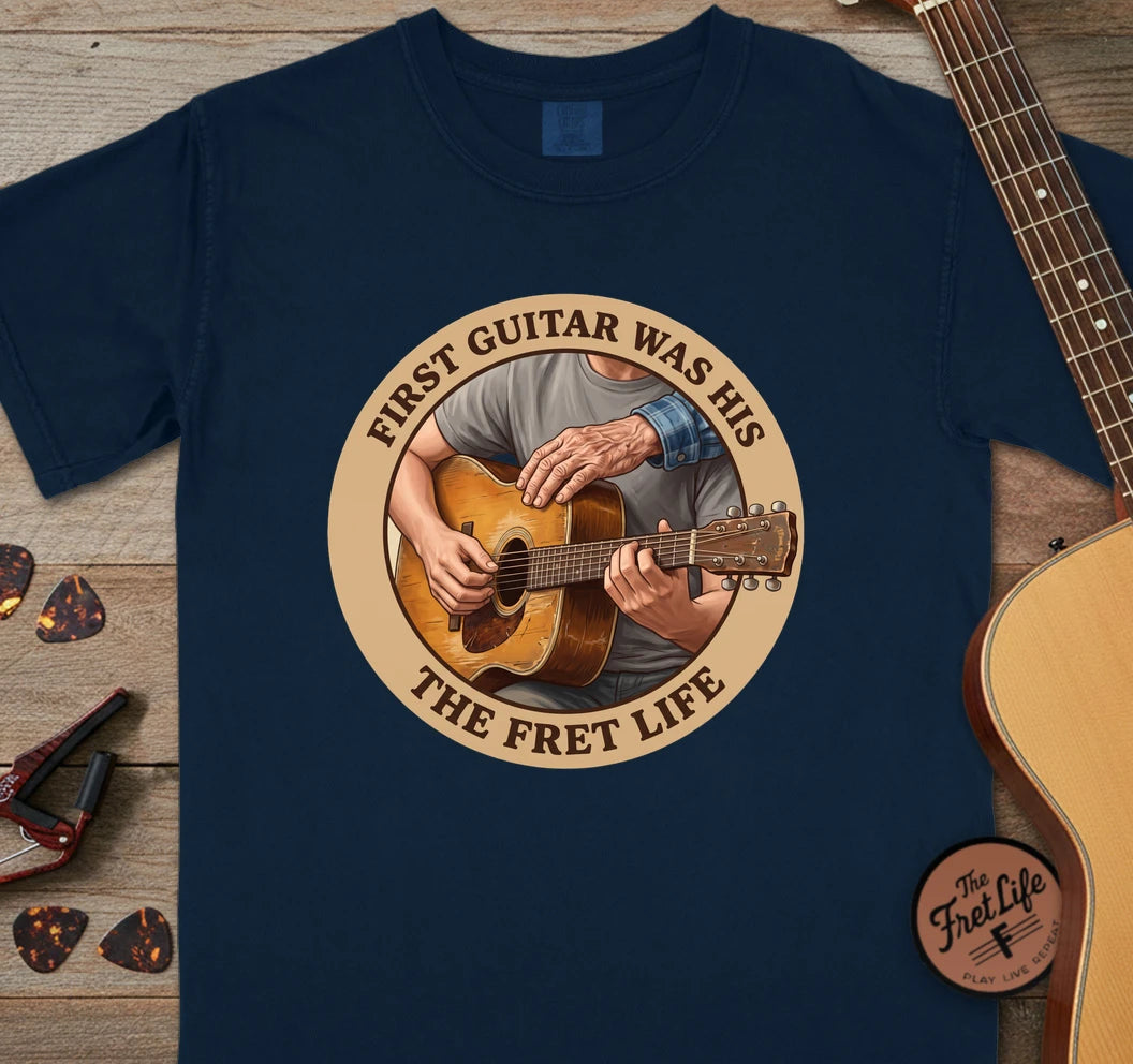 First Guitar was His T-Shirt