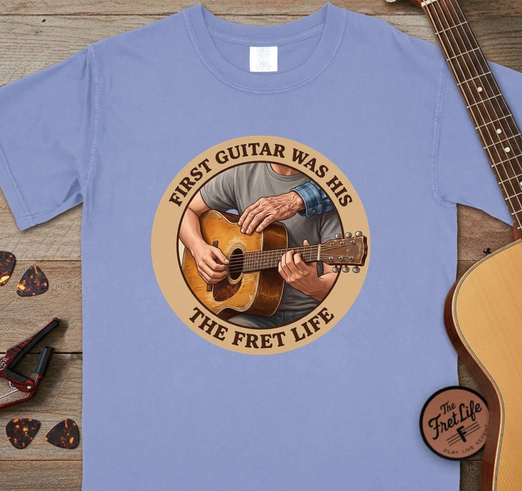 First Guitar was His T-Shirt
