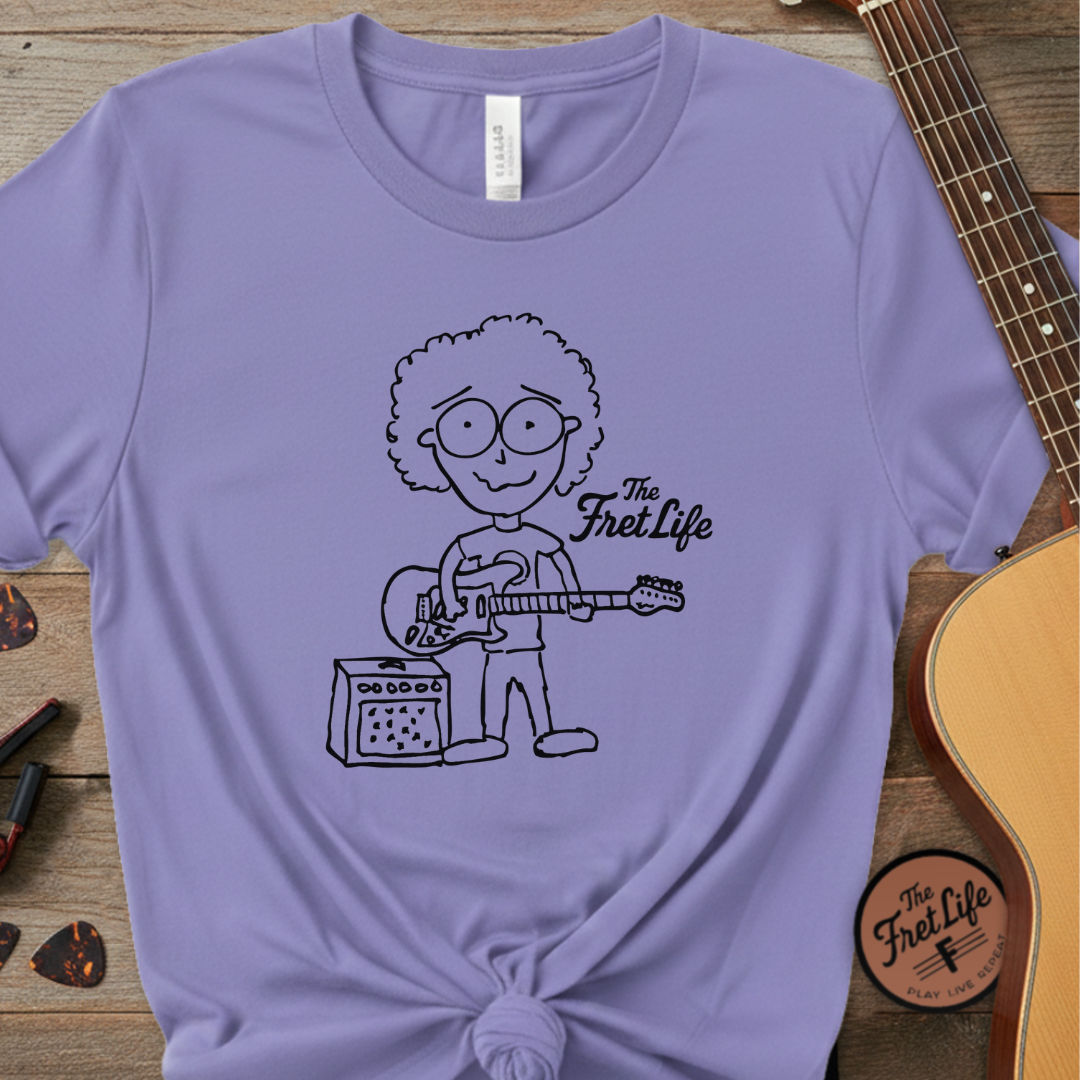 "Electric Eyeball Rocker" Tee: Unplugged & Unhinged Guitarist Graphic