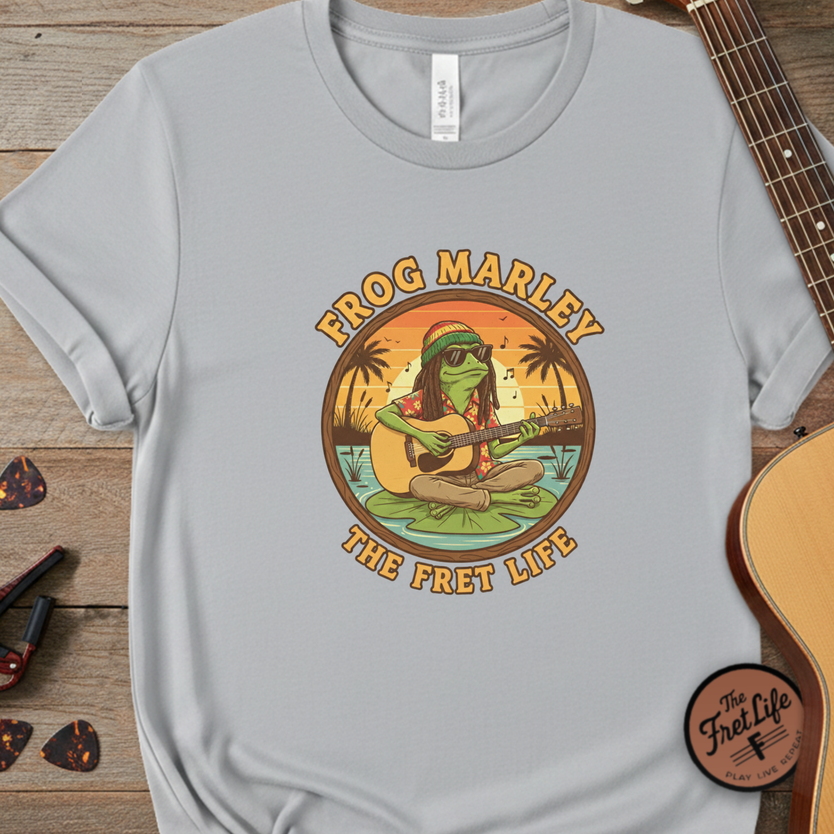 Frog Marley: Reggae Ribbit Rhythms Fret Life Tee