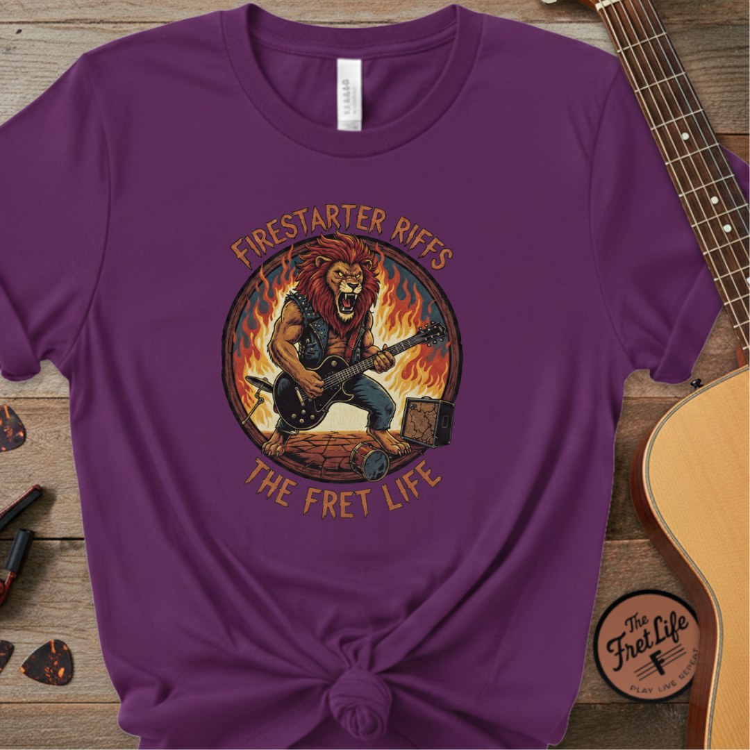 Firestarter Riffs: The Lion Rocker T-Shirt