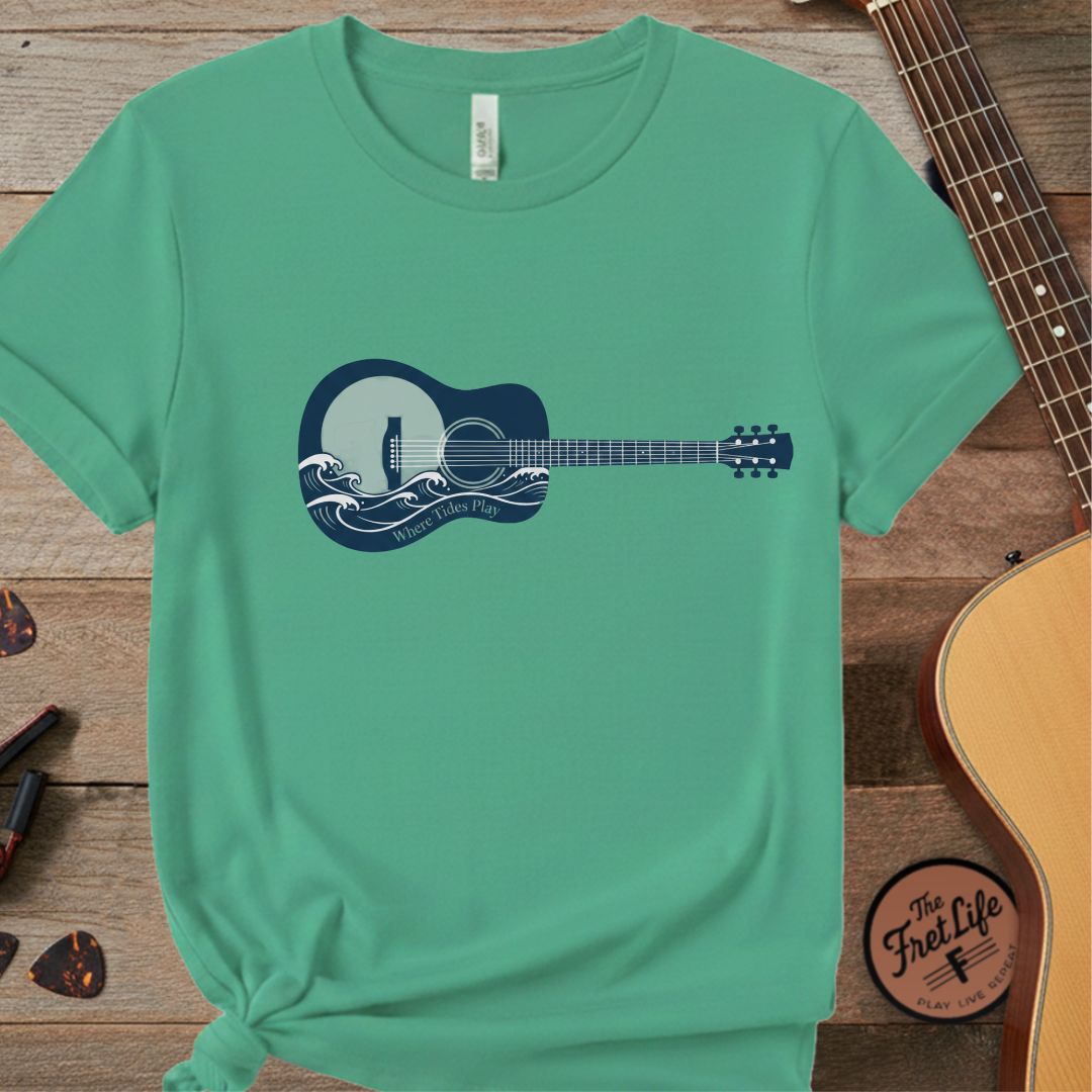 "Where Tides Play" Signature Tee | Moonlit Wave Design