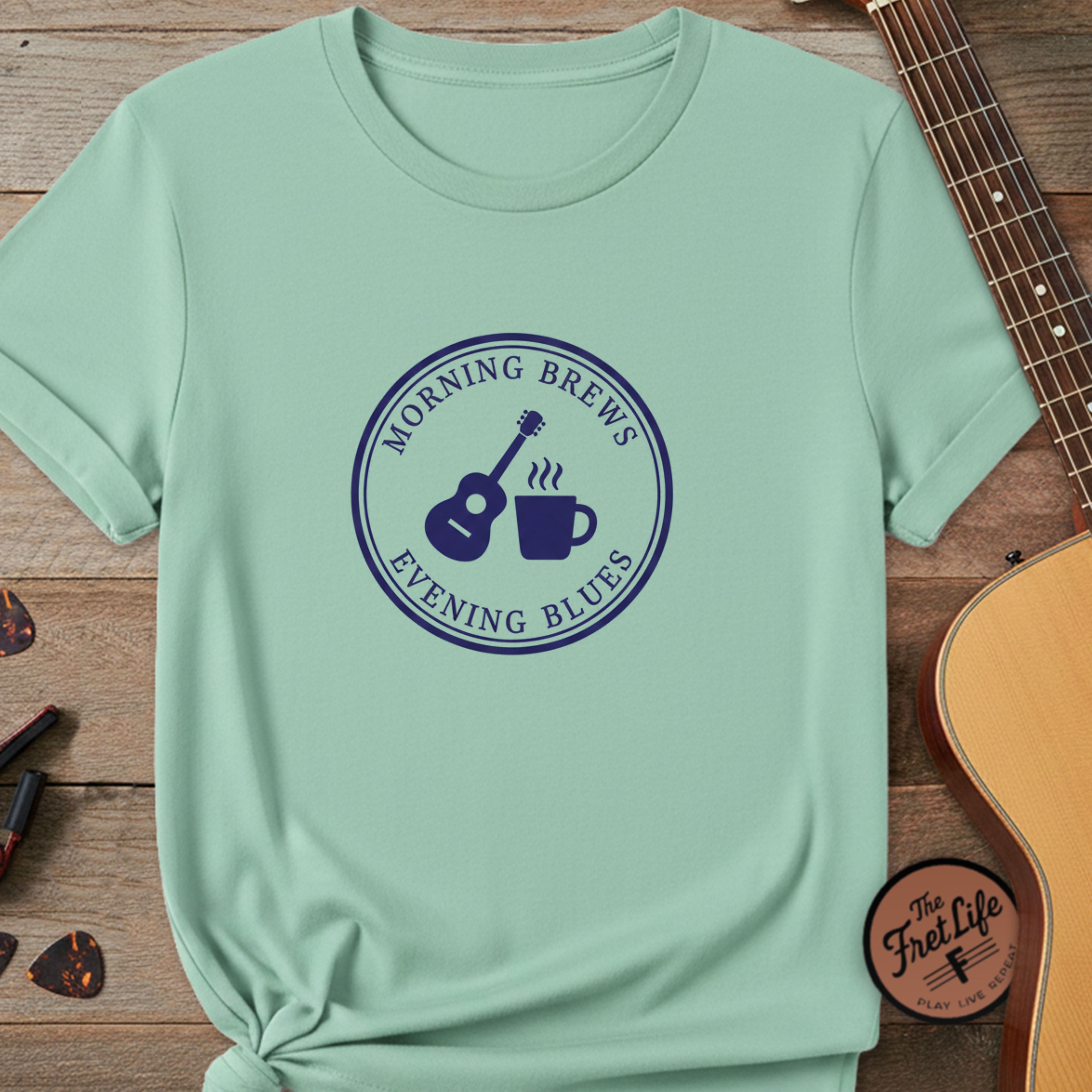 Morning Brews, Evening Blues (Vintage) | Premium Tee