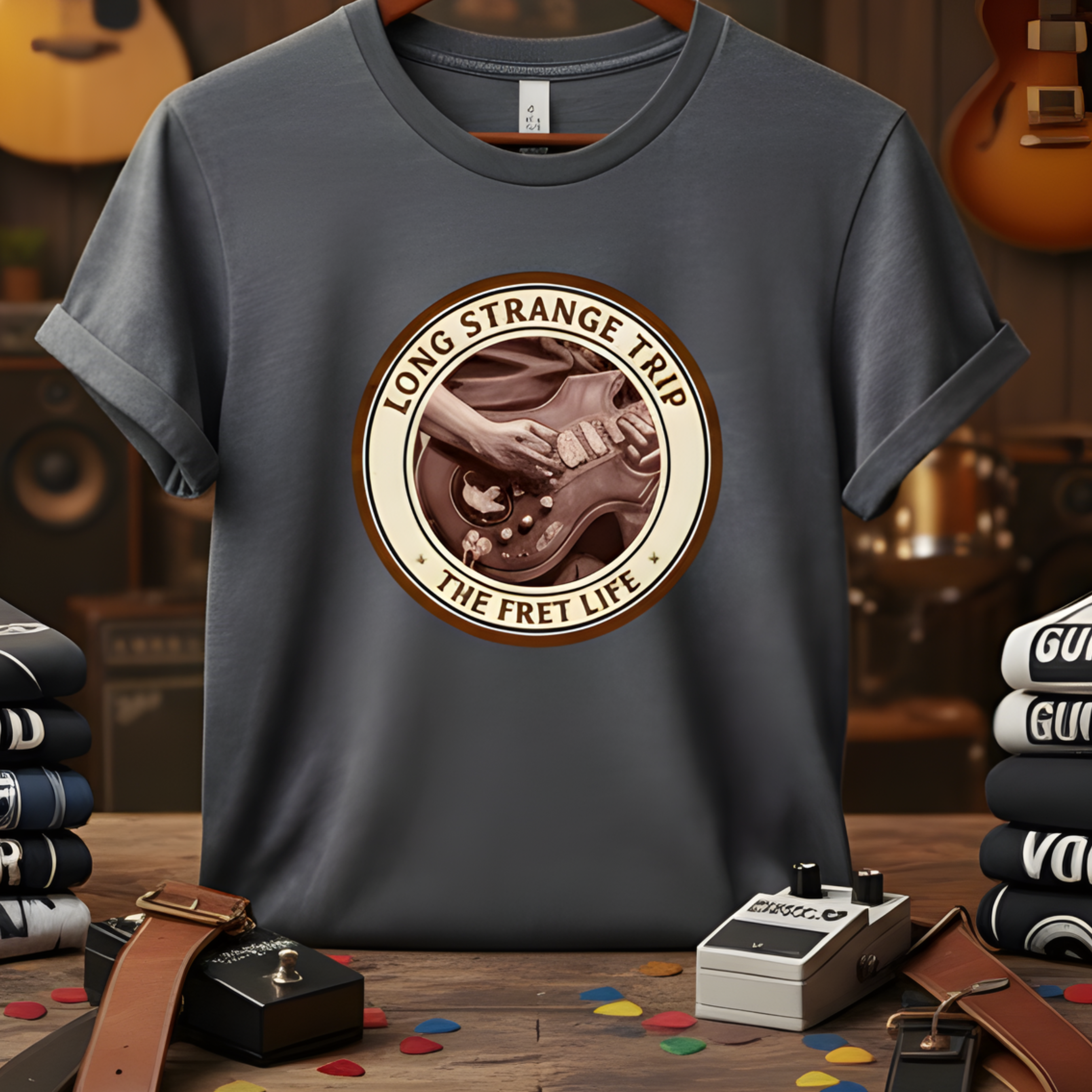 Long Strange Trip T-Shirt | Jerry Garcia Grateful Dead Guitar Tee