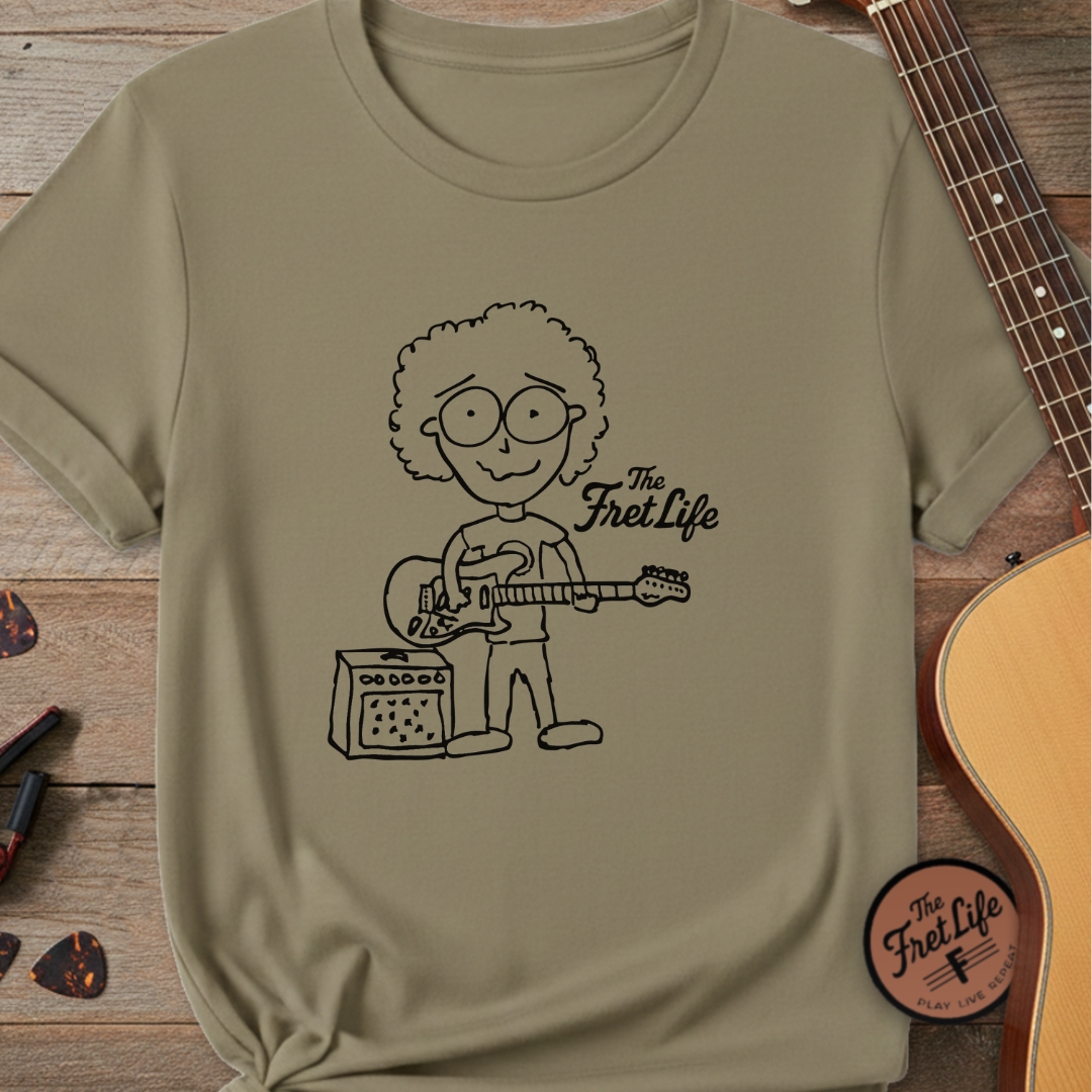 "Electric Eyeball Rocker" Tee: Unplugged & Unhinged Guitarist Graphic