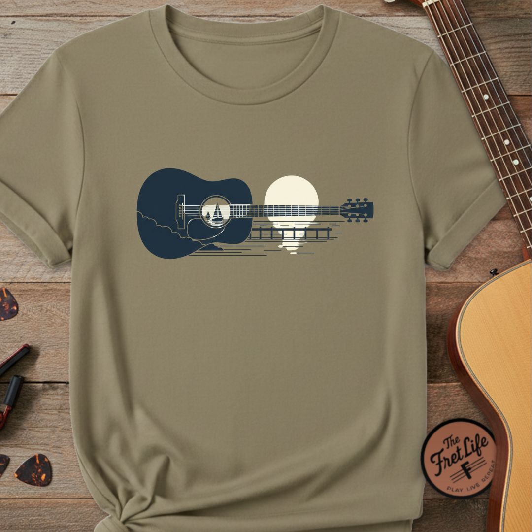 The Harbor Sunset Tee | Nautical Sailboat Acoustic Design
