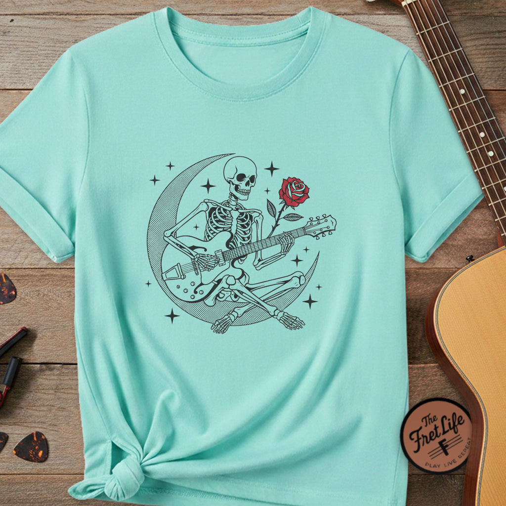 Flower Skeleton on Moon | Premium Tee