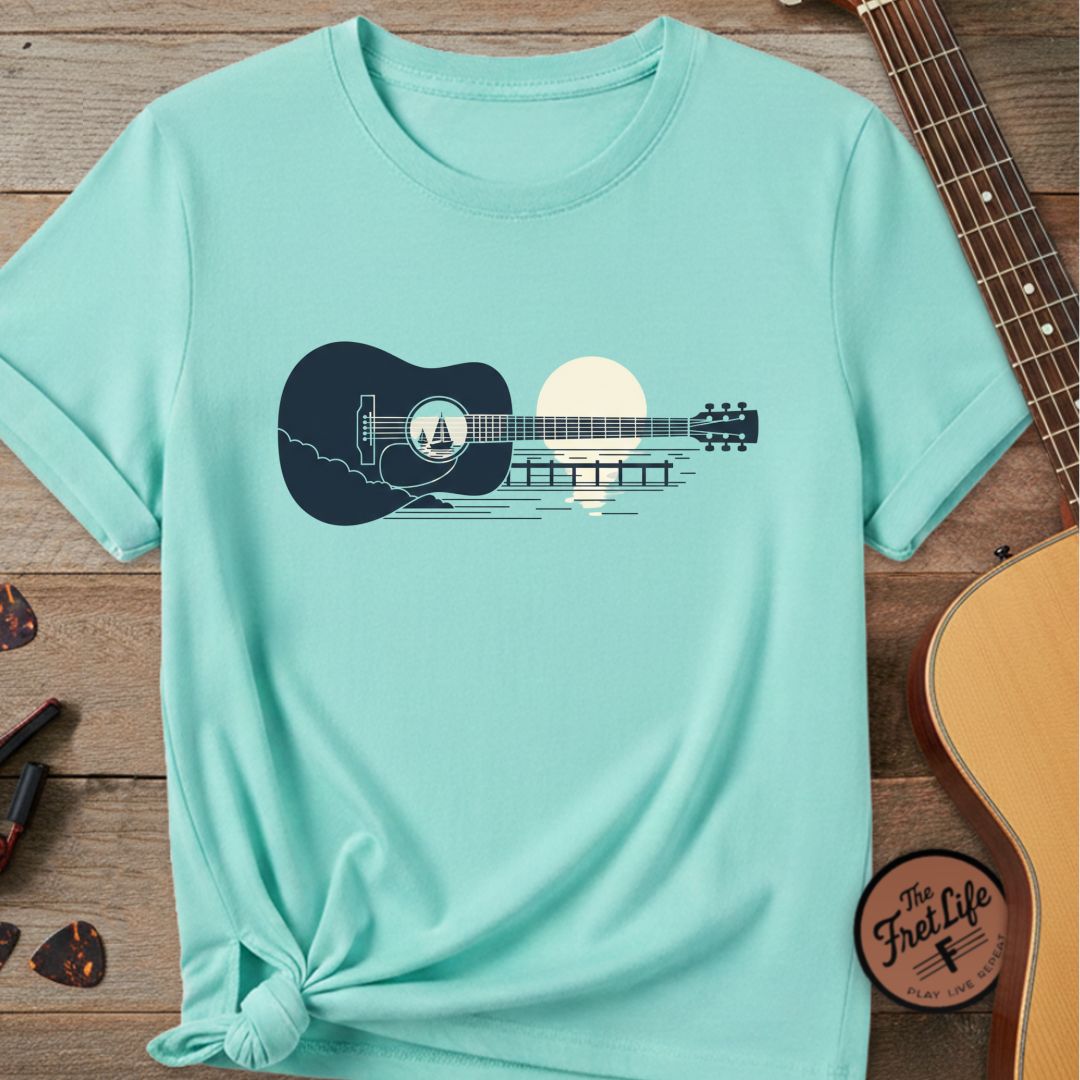 The Harbor Sunset Tee | Nautical Sailboat Acoustic Design