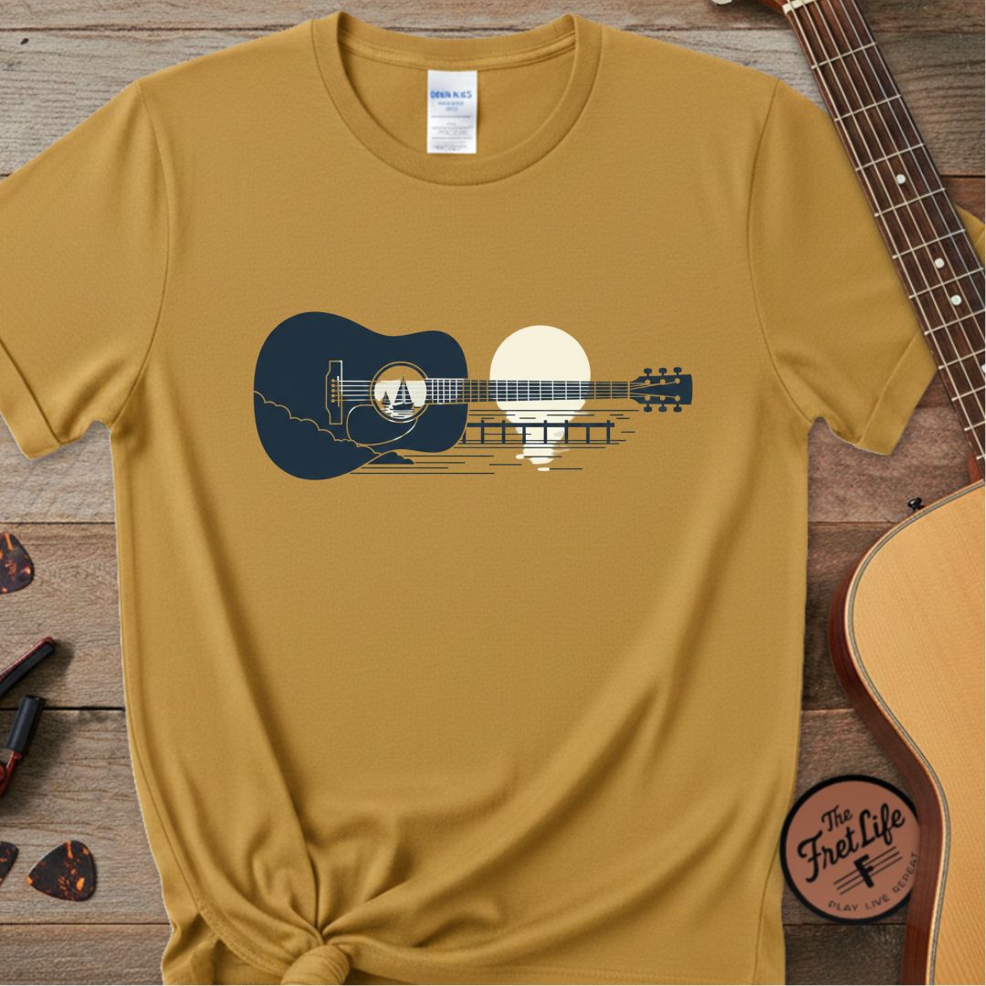 The Harbor Sunset Tee | Nautical Sailboat Acoustic Design