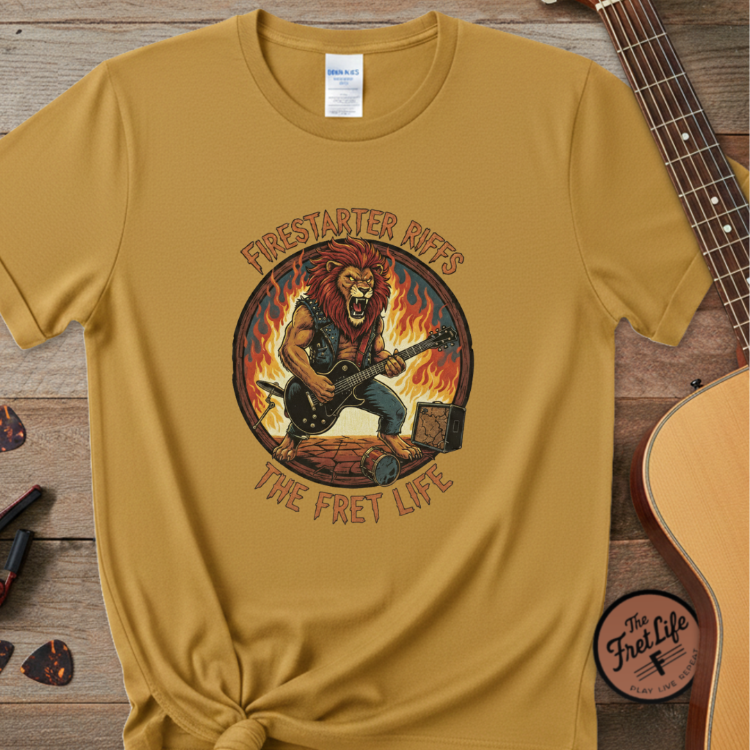 Firestarter Riffs: The Lion Rocker T-Shirt