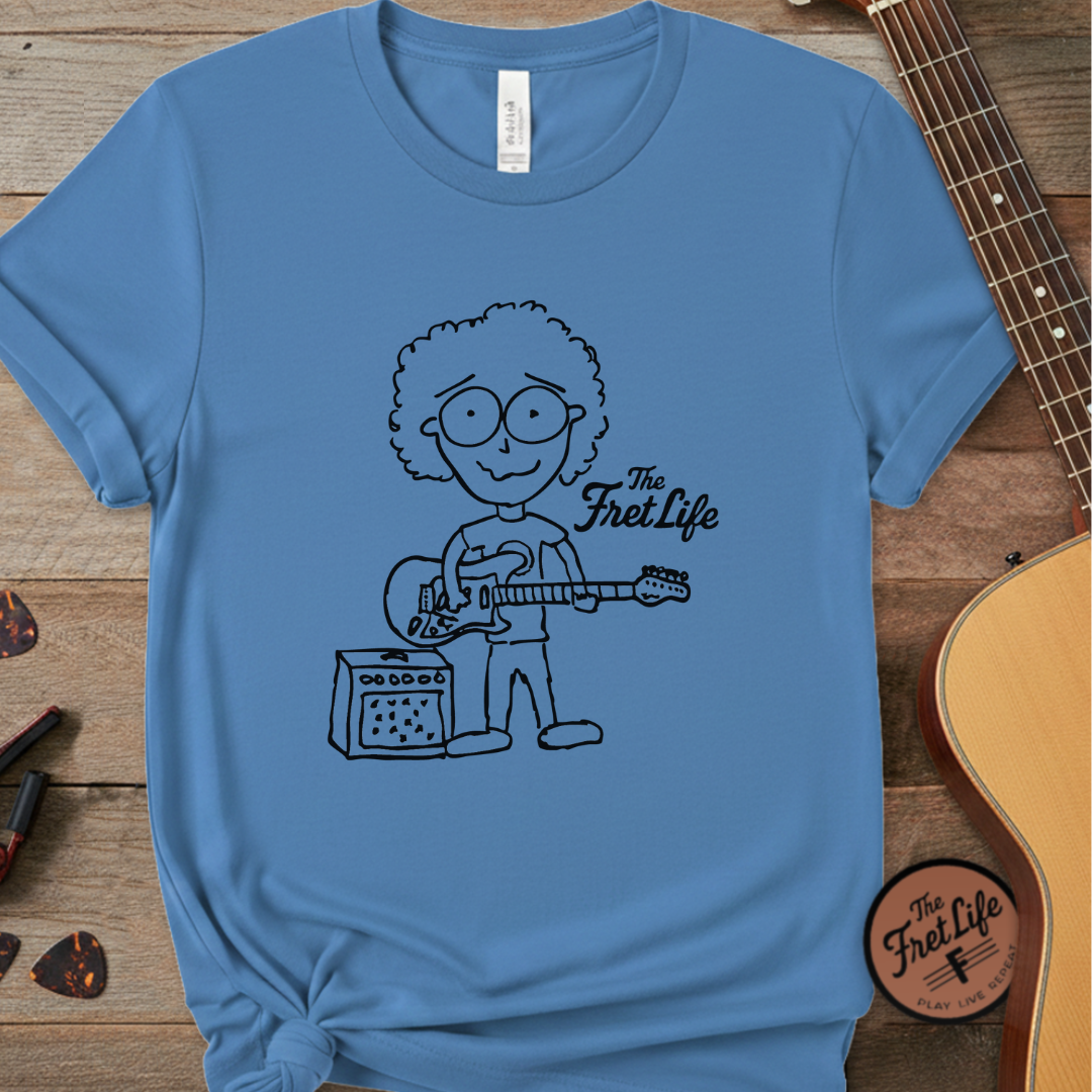 "Electric Eyeball Rocker" Tee: Unplugged & Unhinged Guitarist Graphic