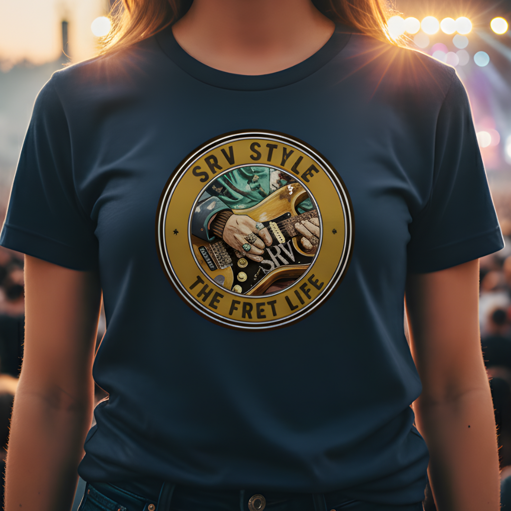 SRV Style T-Shirt |Blues Guitar Fan Tee