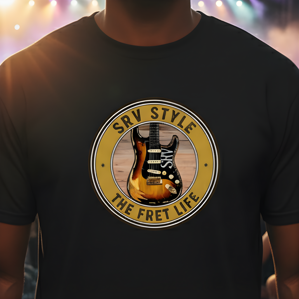 SRV Style Tee | Blues Guitar Fan T-Shirt