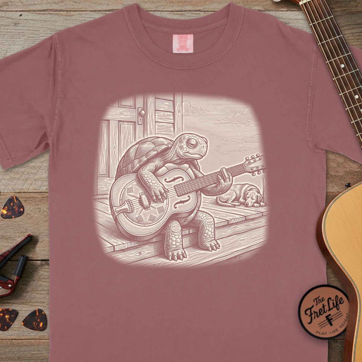 Slow Blues Turtle T-Shirt