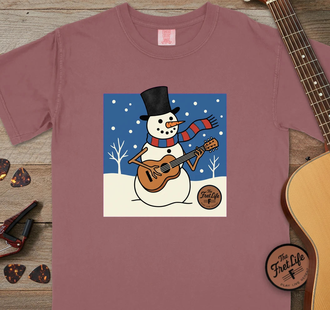 Snowman Guitar T-Shirt