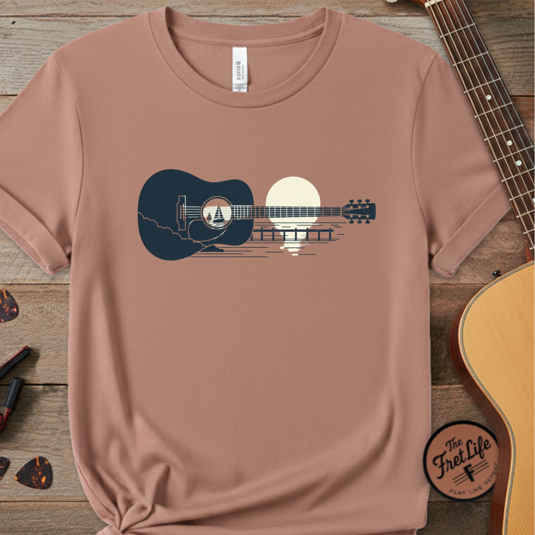 The Harbor Sunset Tee | Nautical Sailboat Acoustic Design