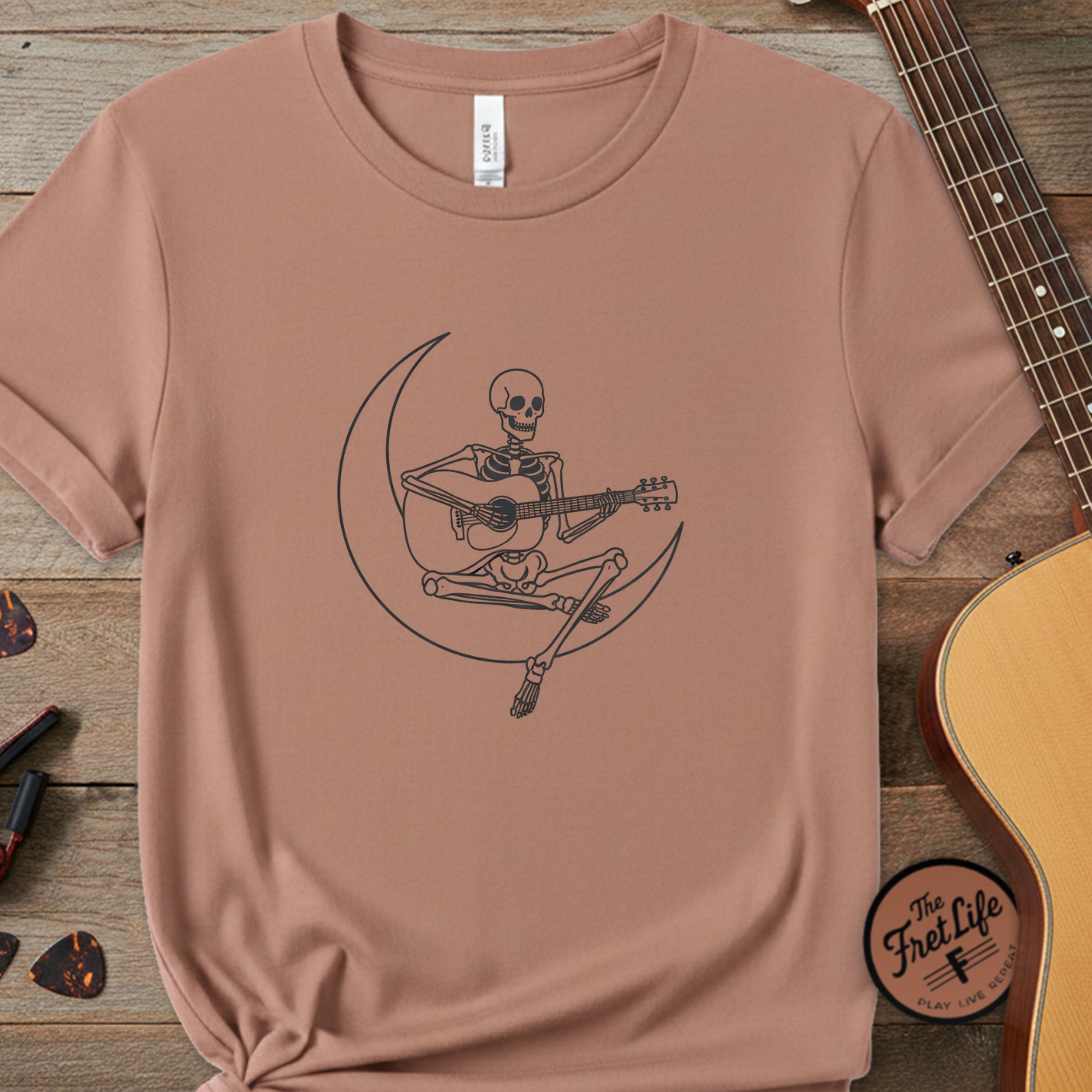 Skeleton on Moon T-Shirt