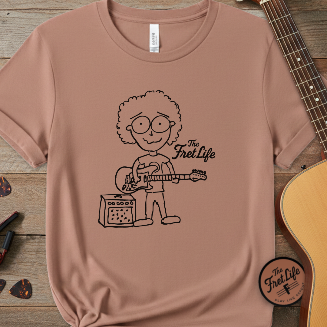 "Electric Eyeball Rocker" Tee: Unplugged & Unhinged Guitarist Graphic