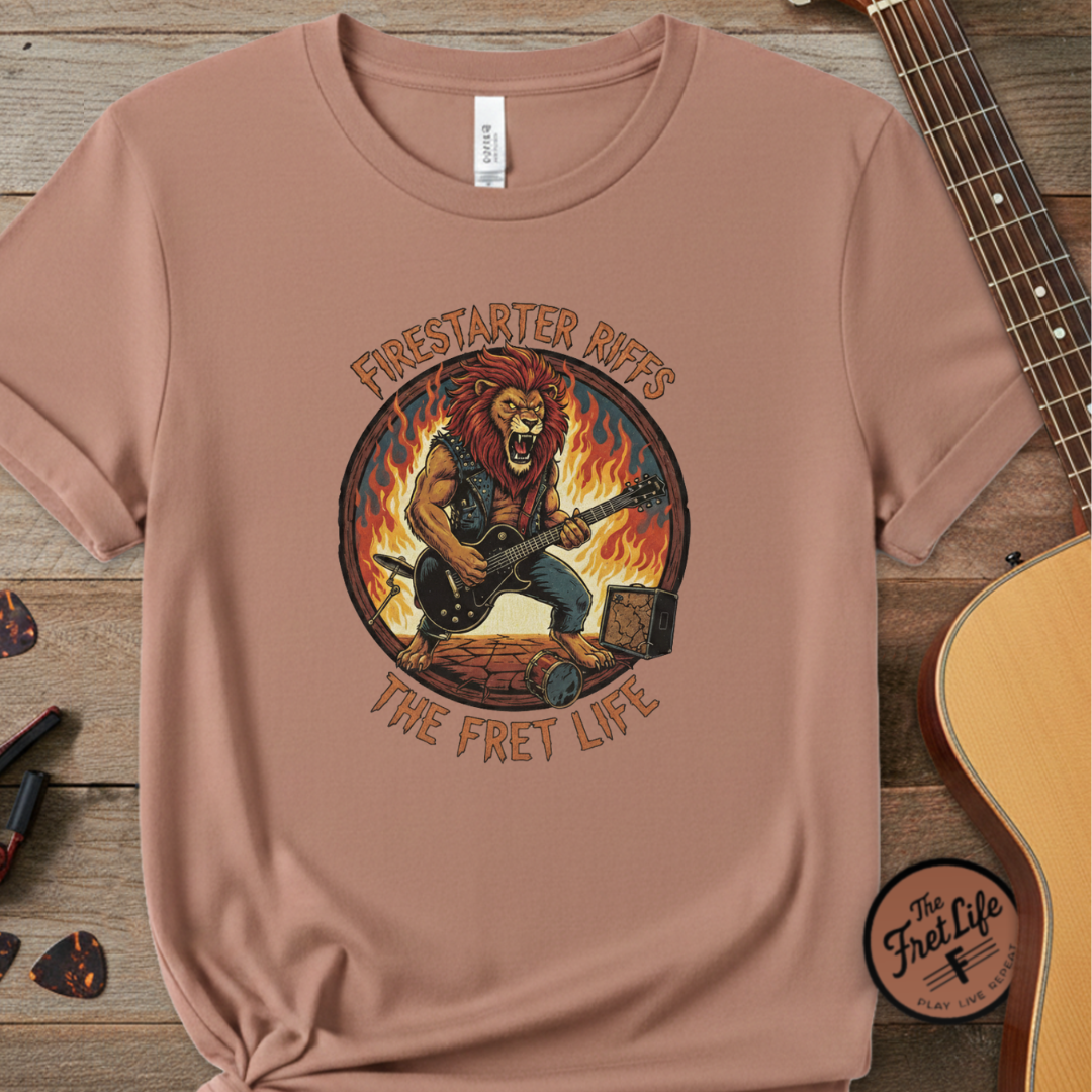 Firestarter Riffs: The Lion Rocker T-Shirt