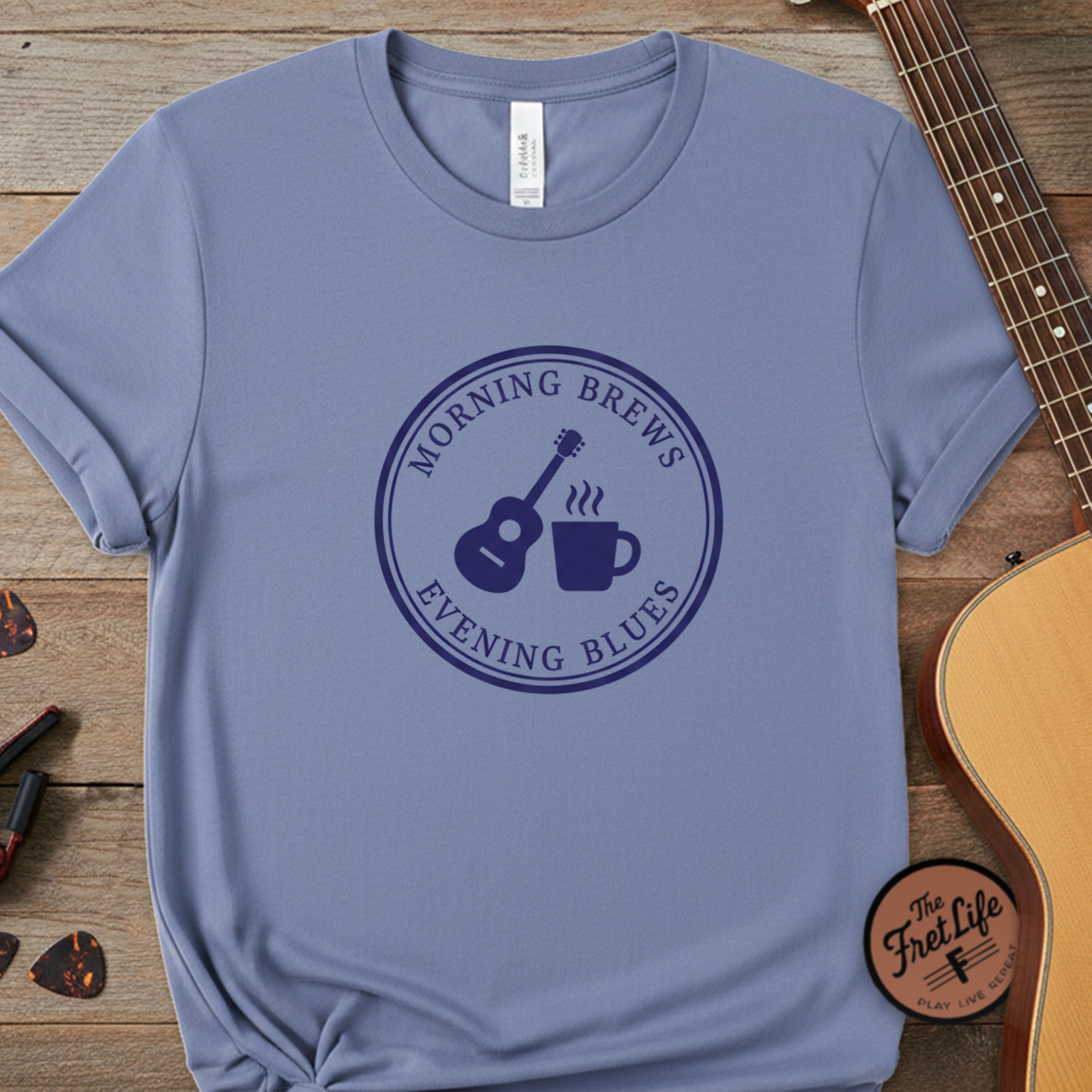 Morning Brews, Evening Blues (Vintage) | Premium Tee