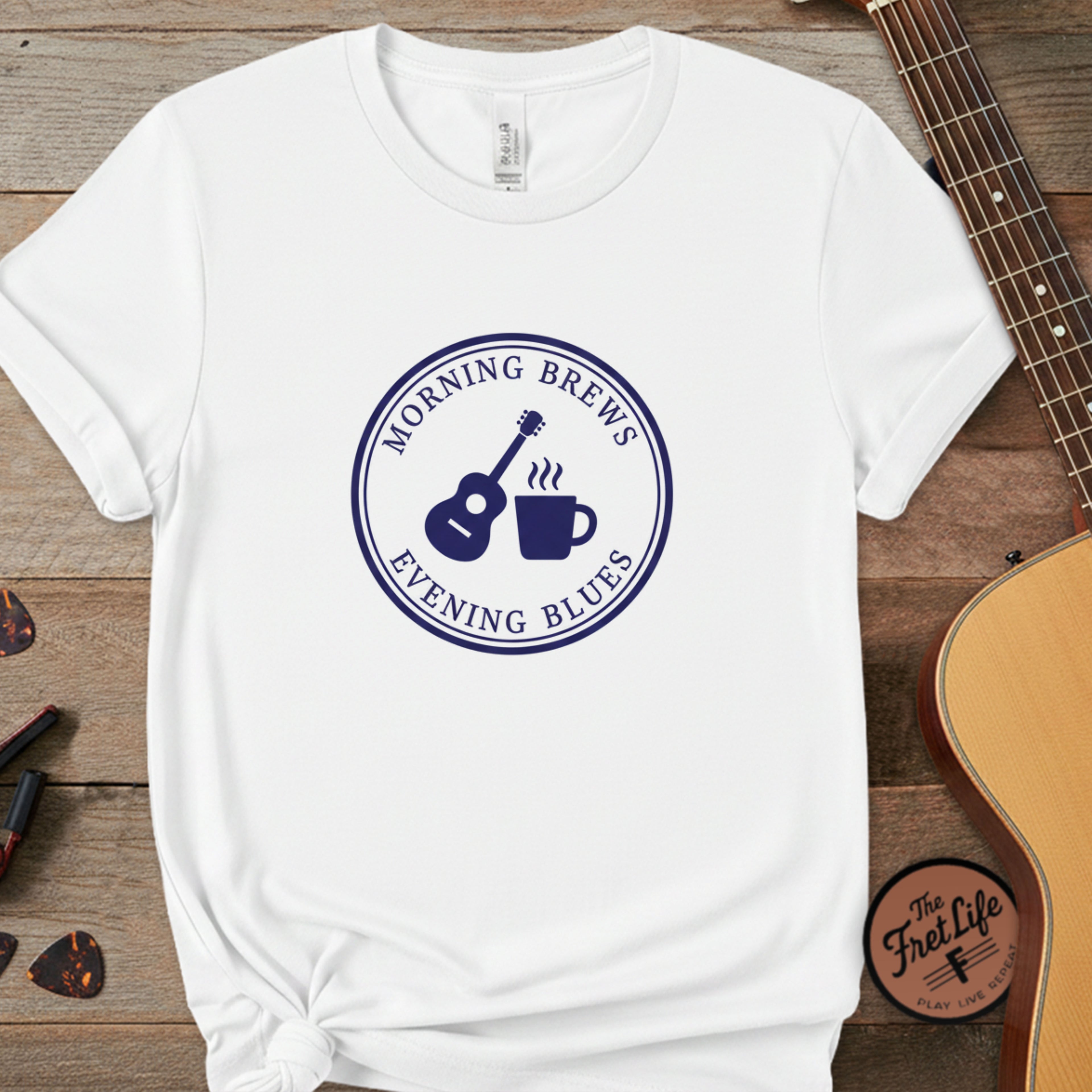 Morning Brews, Evening Blues (Vintage) | Premium Tee