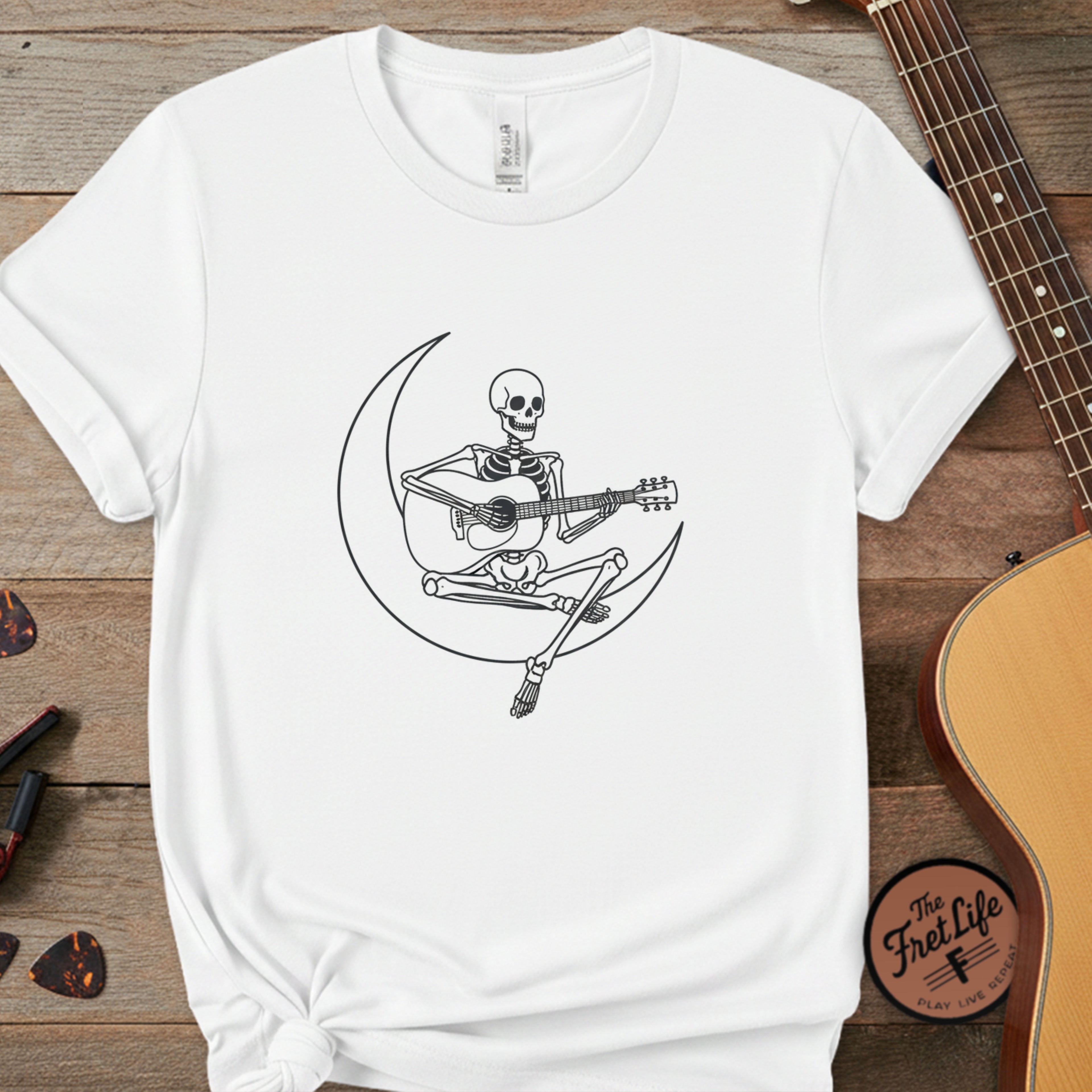 Skeleton on Moon T-Shirt