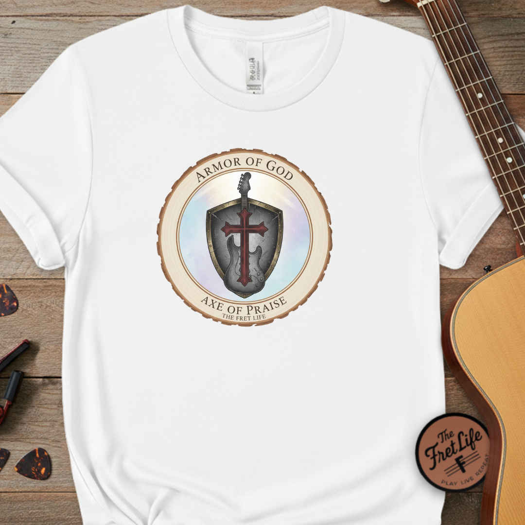 Armor of God T-Shirt | Ephesians 6 Christian Guitarist Tee