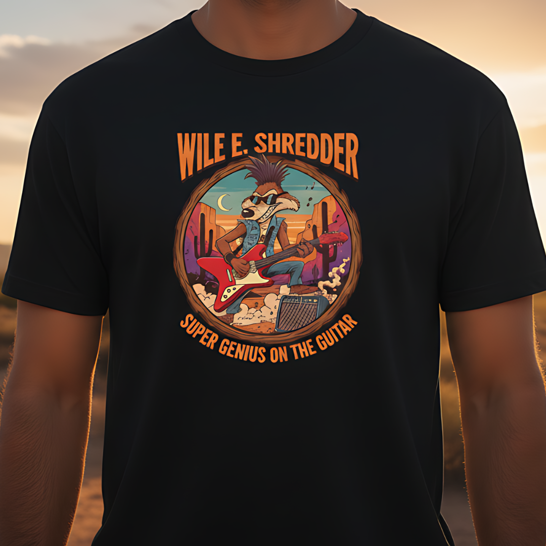 Wile E Shredder Desert Guitar - Graphic T-Shirt