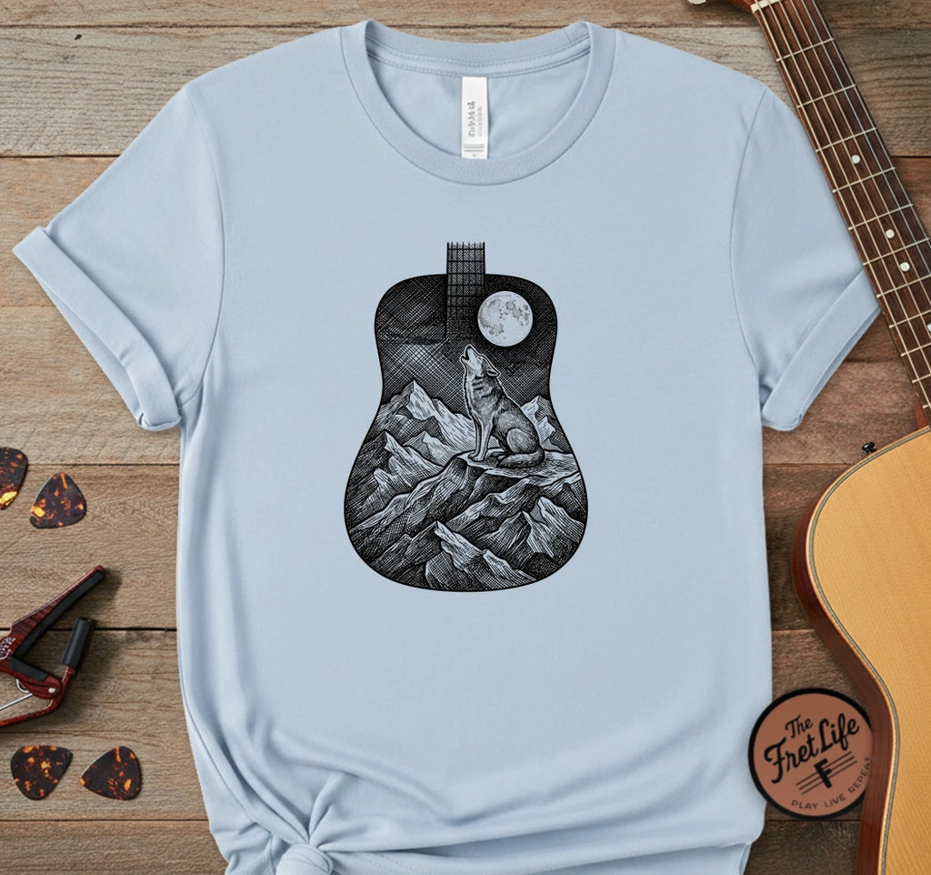 Wolf Guitar T-Shirt