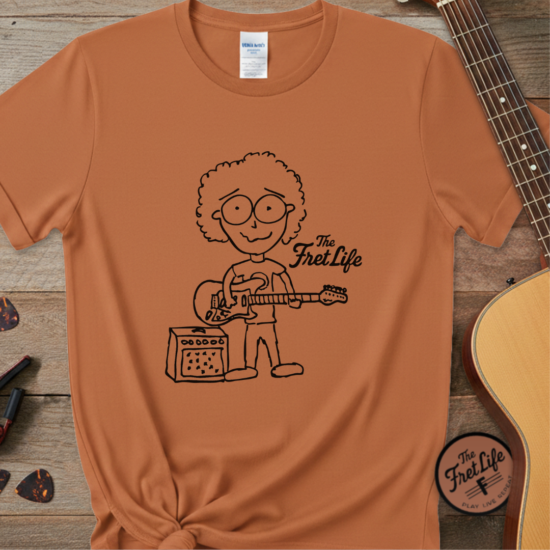 "Electric Eyeball Rocker" Tee: Unplugged & Unhinged Guitarist Graphic
