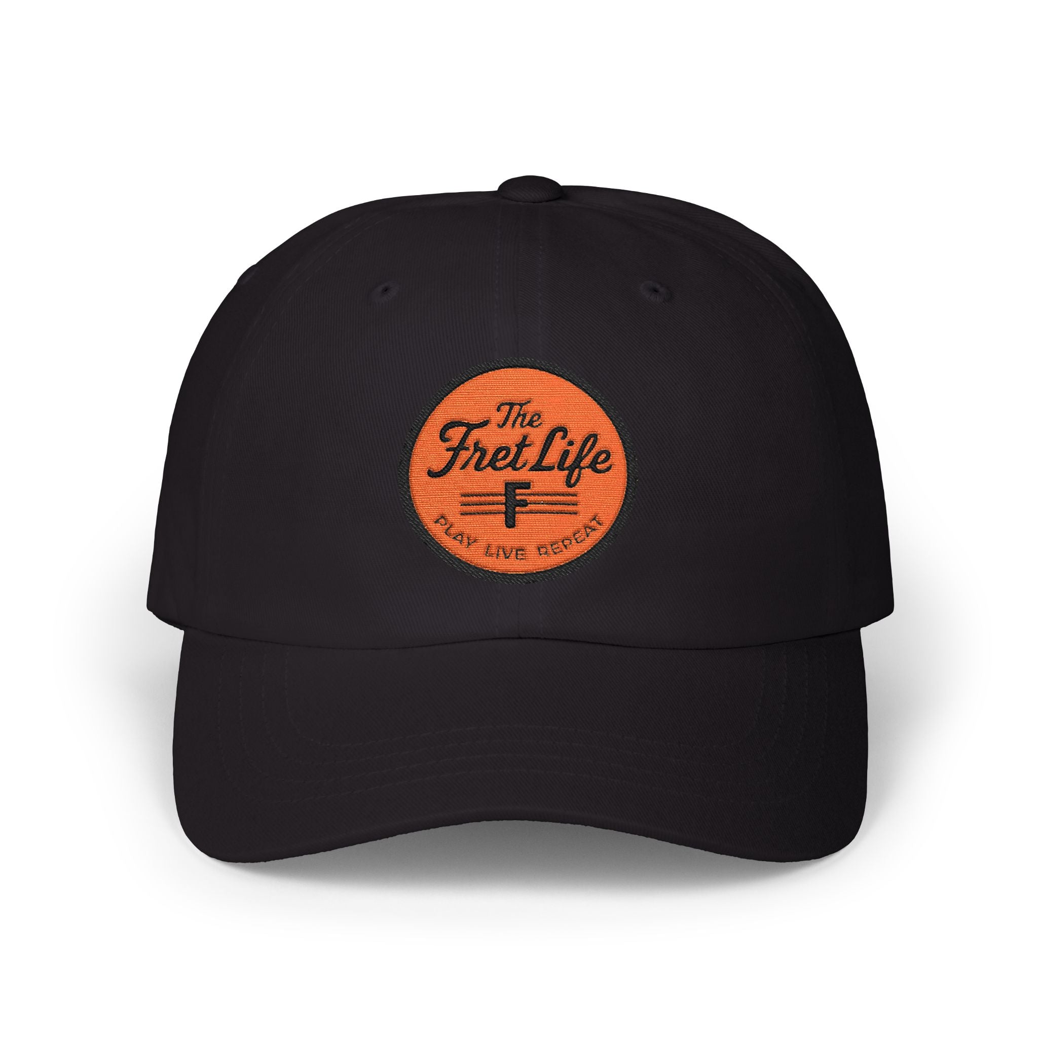 Printify Hats Black / One size 'The Fret Life' Embroidered Patch Guitar Lifestyle Hat